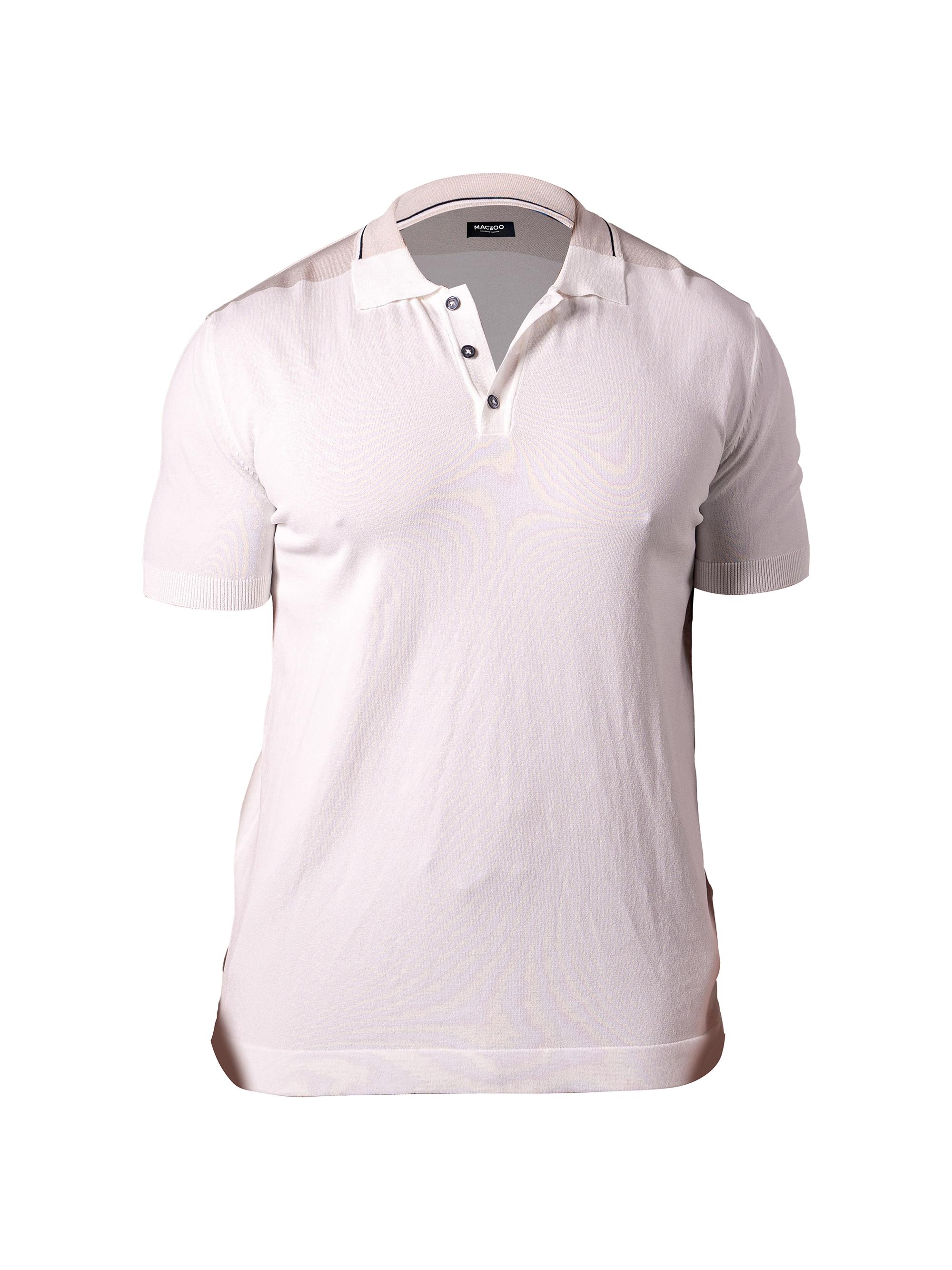 Maceoo Men's Polo Tip Shirt - White