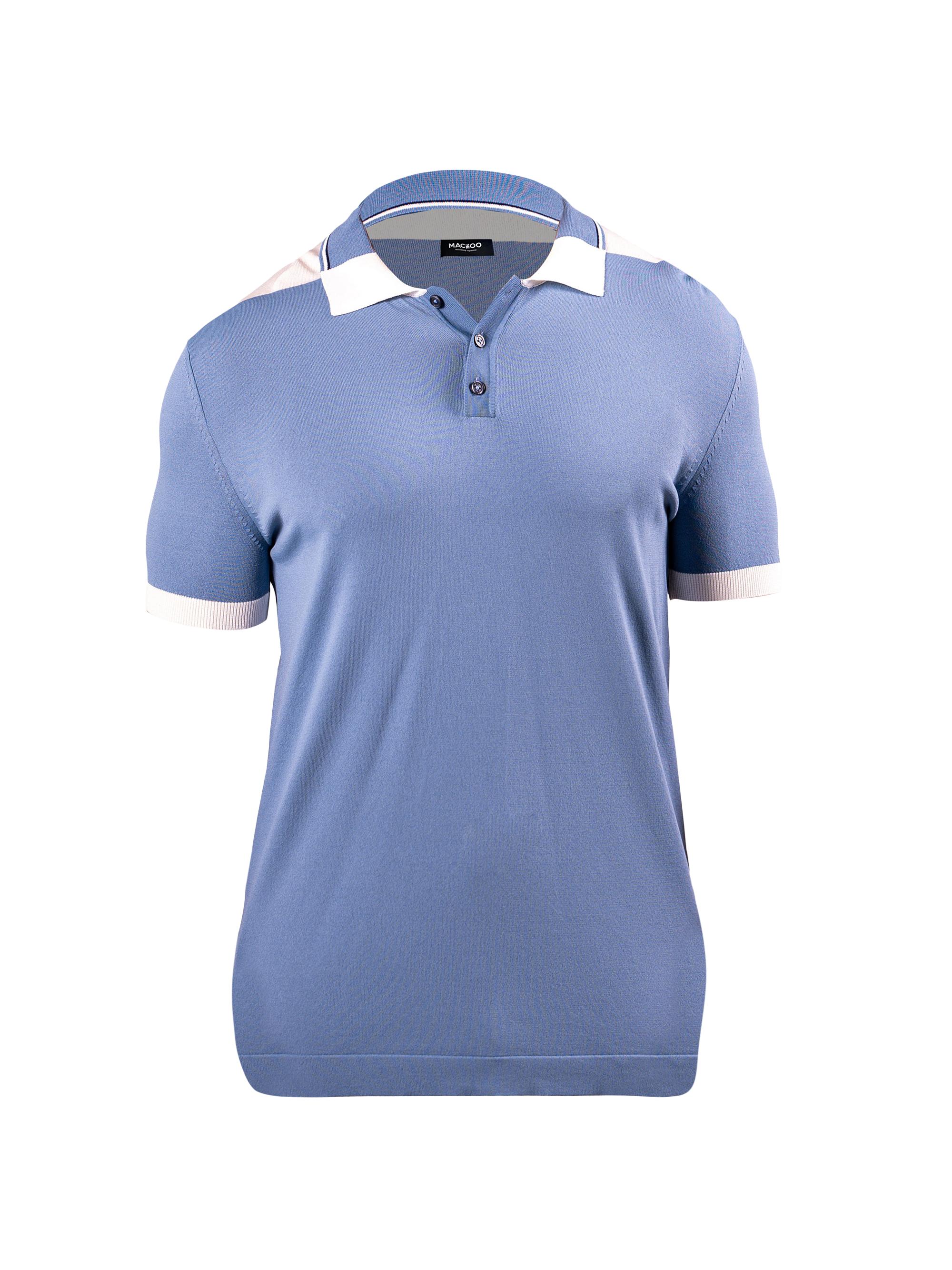 Maceoo Men's Polo Tip Shirt - Blue