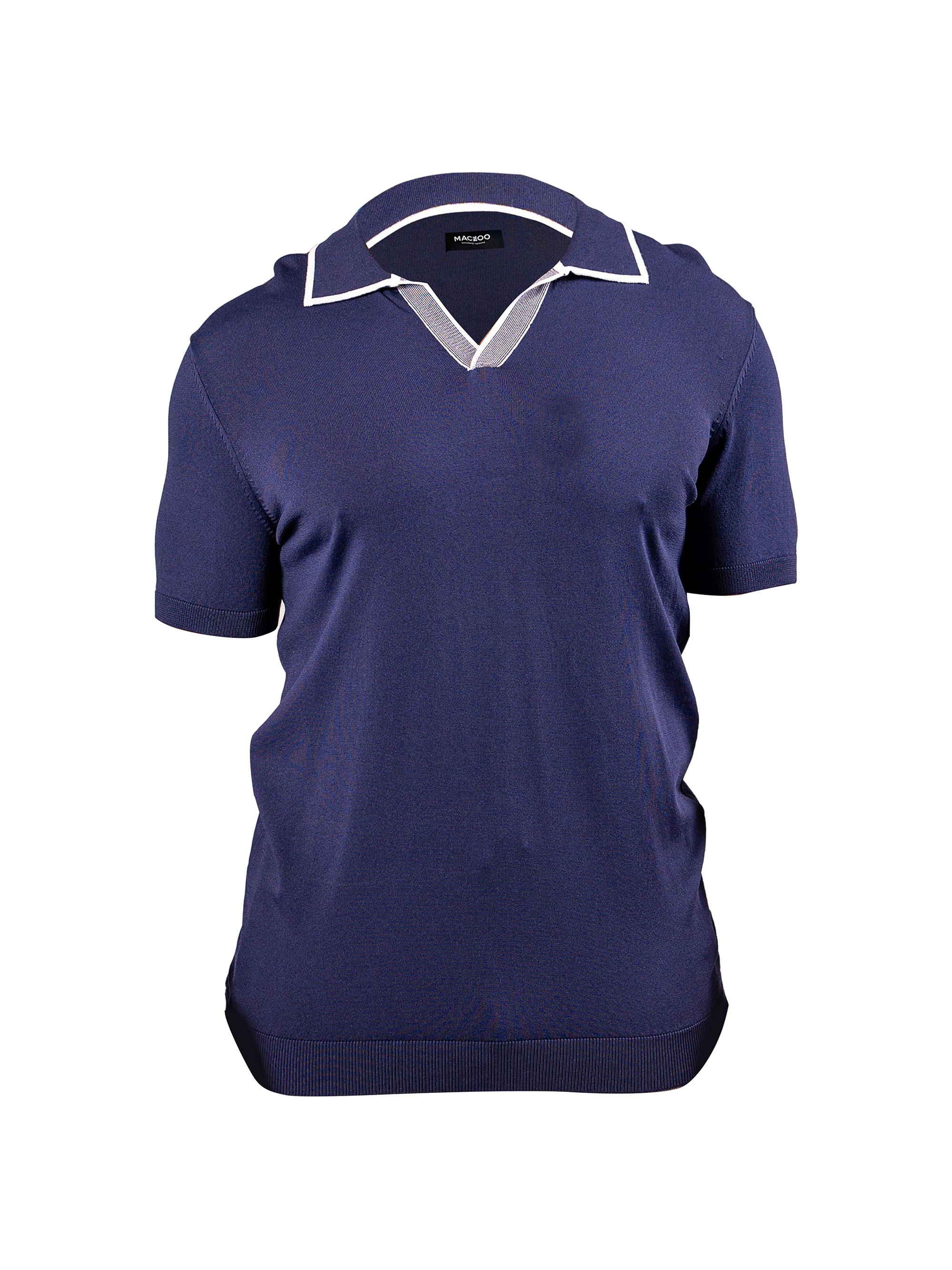 Maceoo Men's Polo Tip Shirt - Blue
