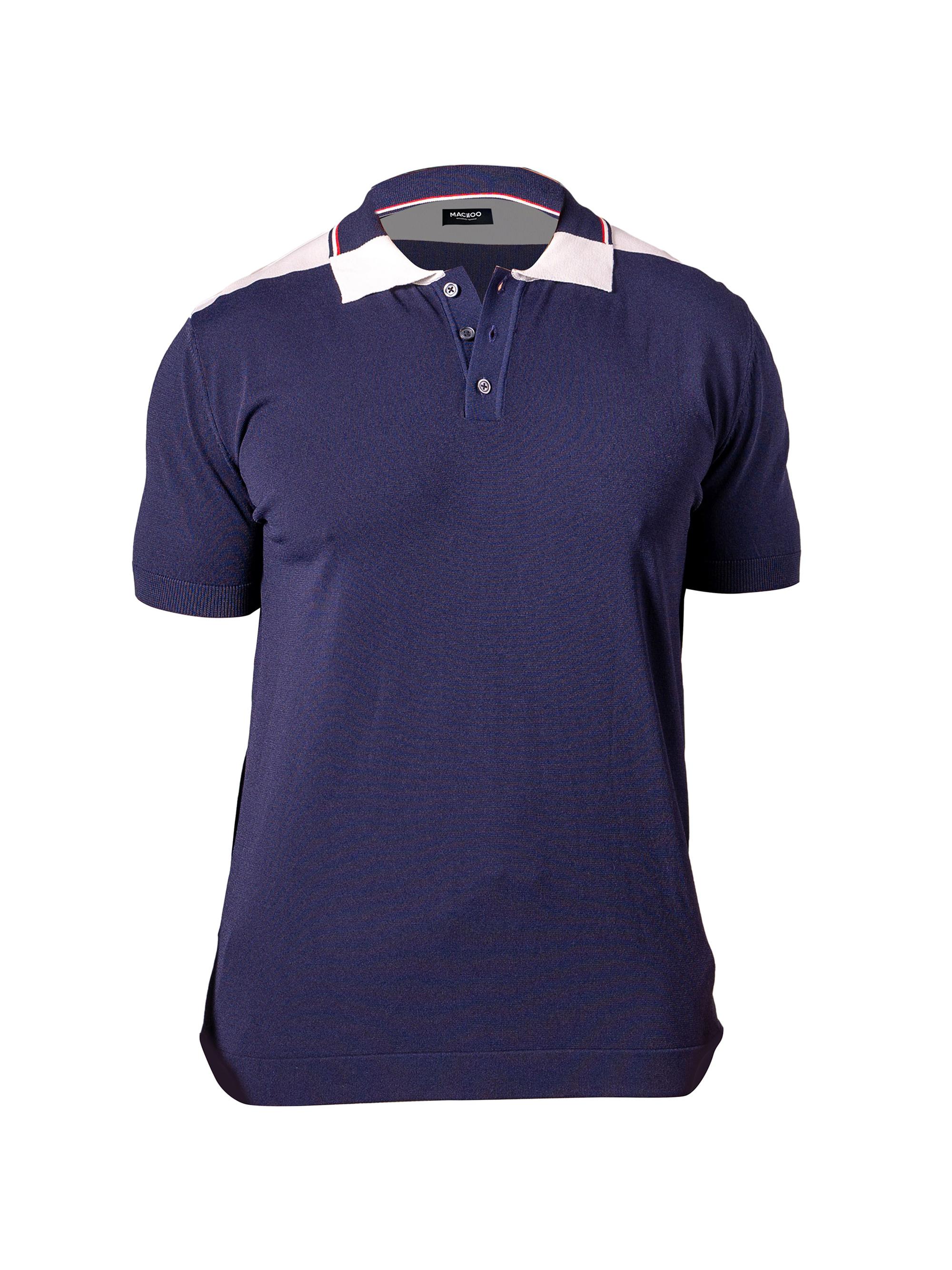 Maceoo Men's Polo Tip Shirt - Blue