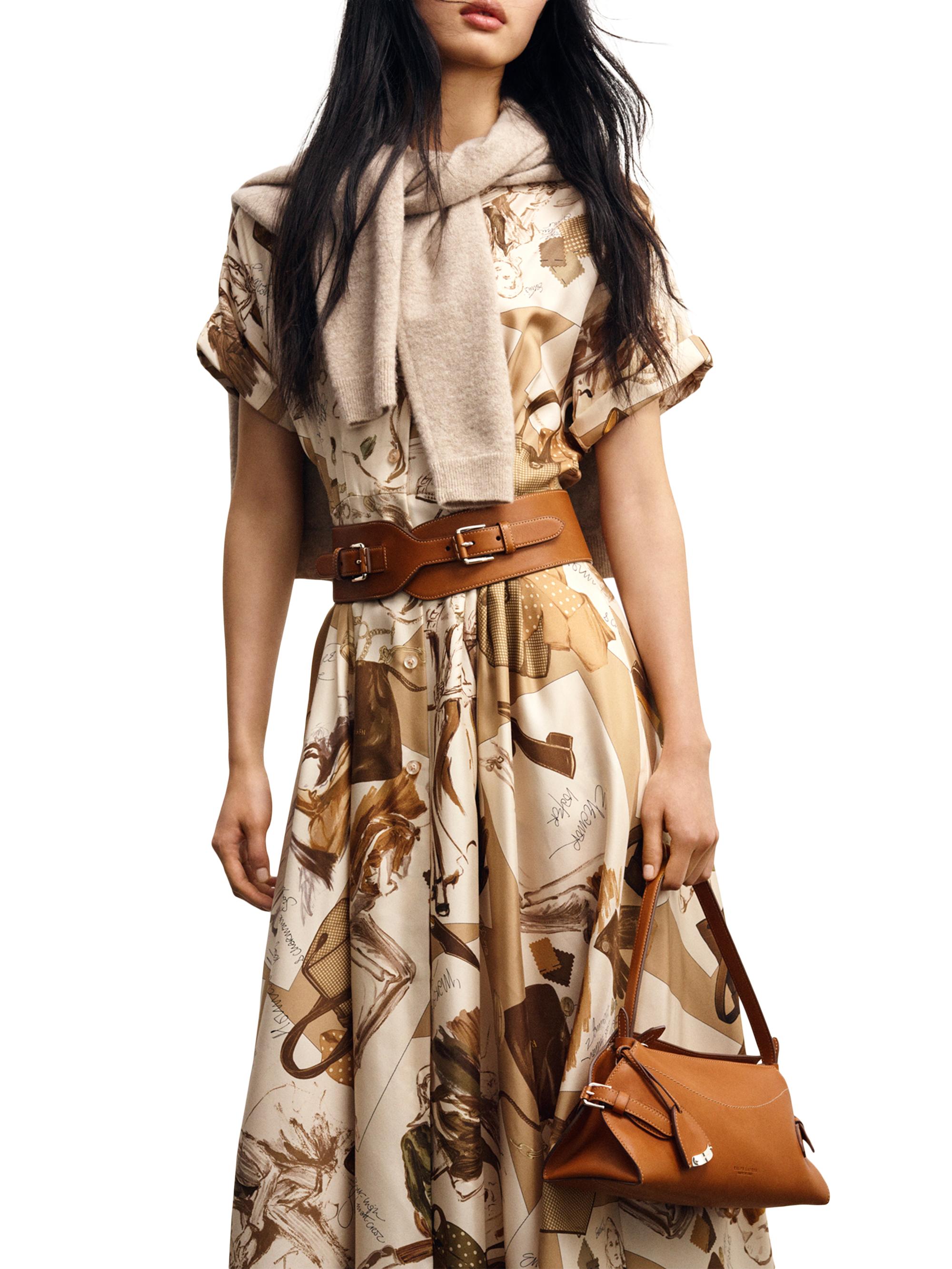 Ralph Lauren Collection Donatella Diary-Print Silk Maxi