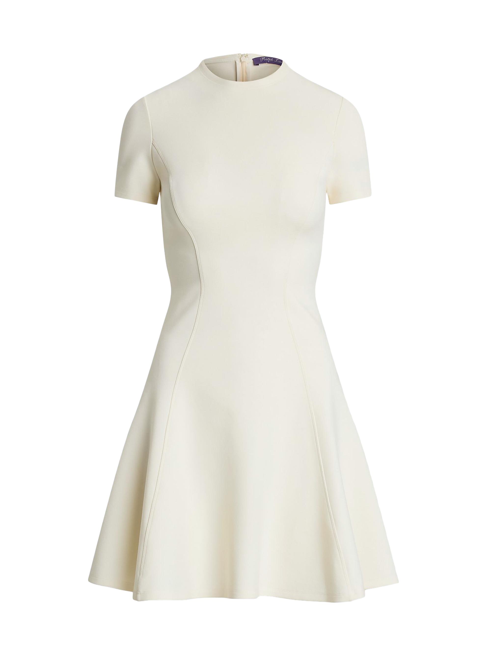 Ralph Lauren Collection Women's Short-Sleeve Stretch Jersey Minidress - Lux Cream
