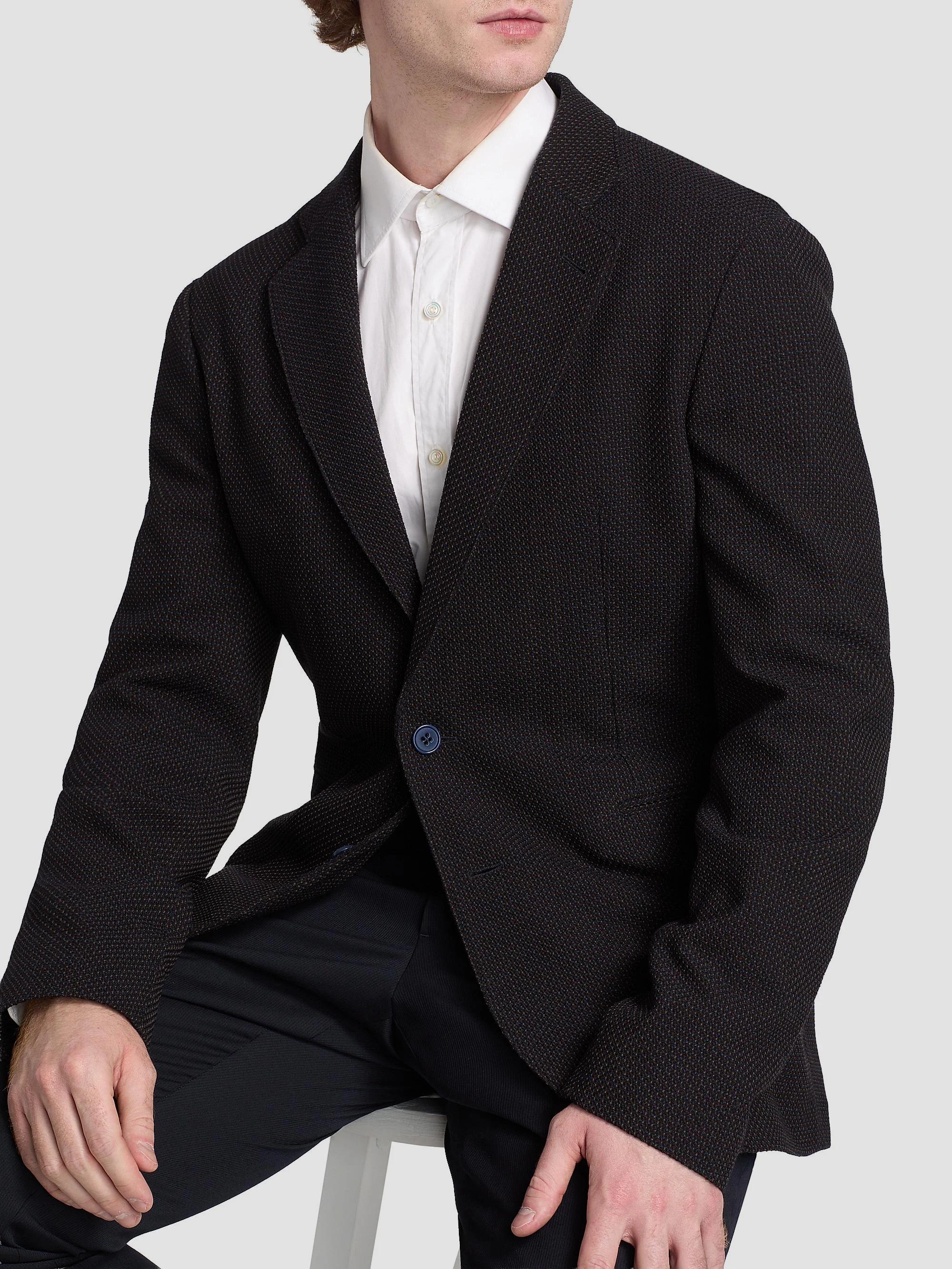 Emporio Armani Textured Unlined Soft Jacket | Saks Fifth Avenue