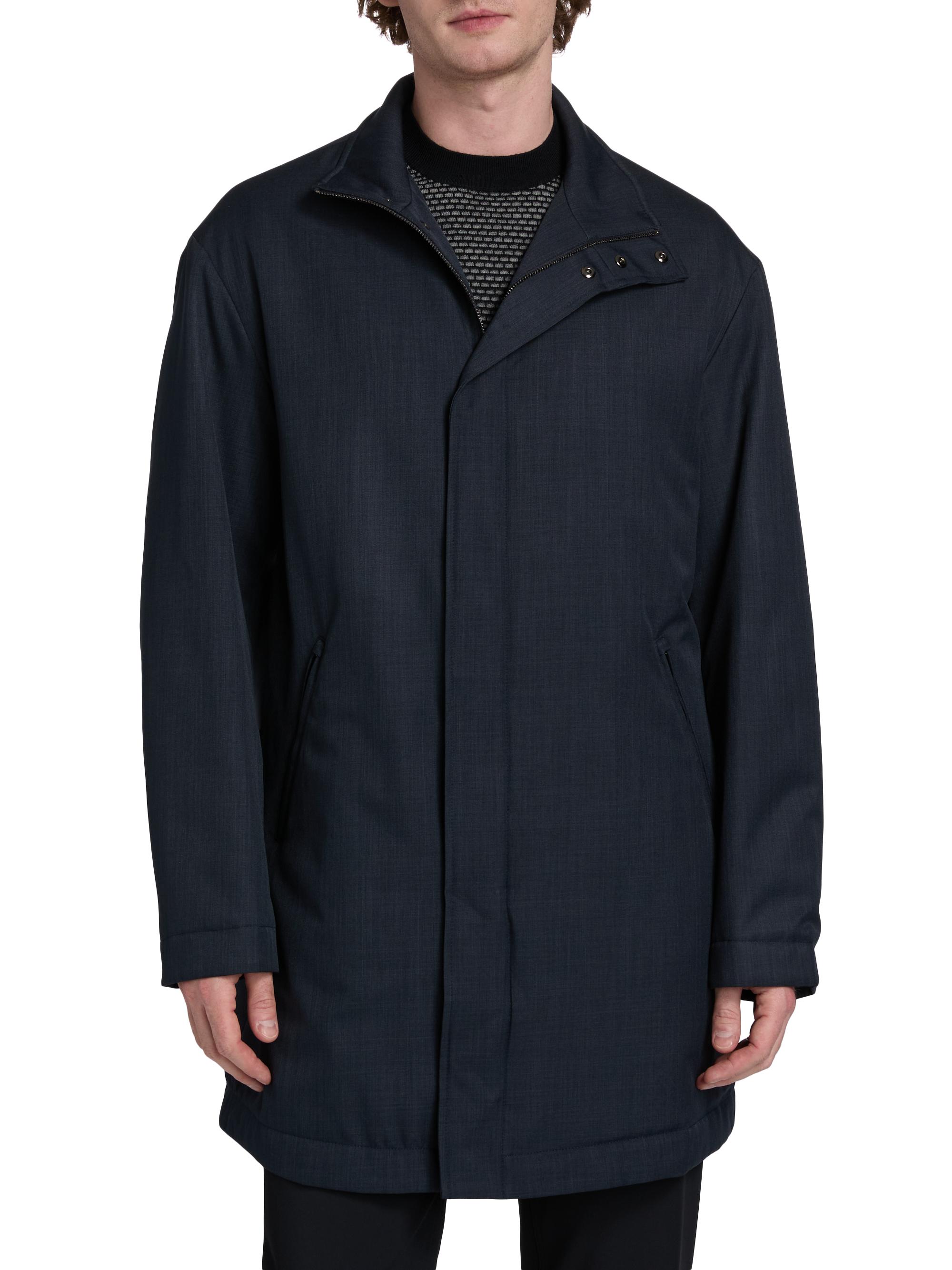 Emporio Armani Caban Stand Collar Coat | Saks Fifth Avenue
