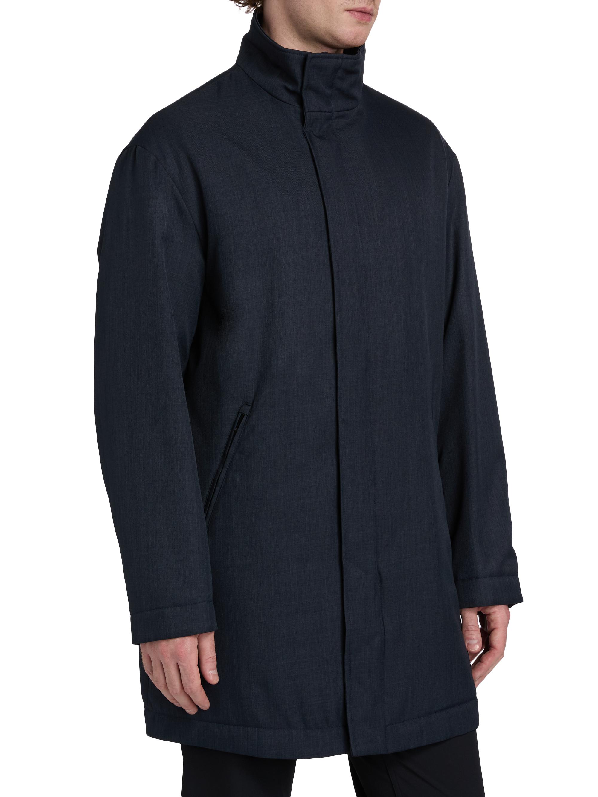 Emporio Armani Caban Stand Collar Coat | Saks Fifth Avenue