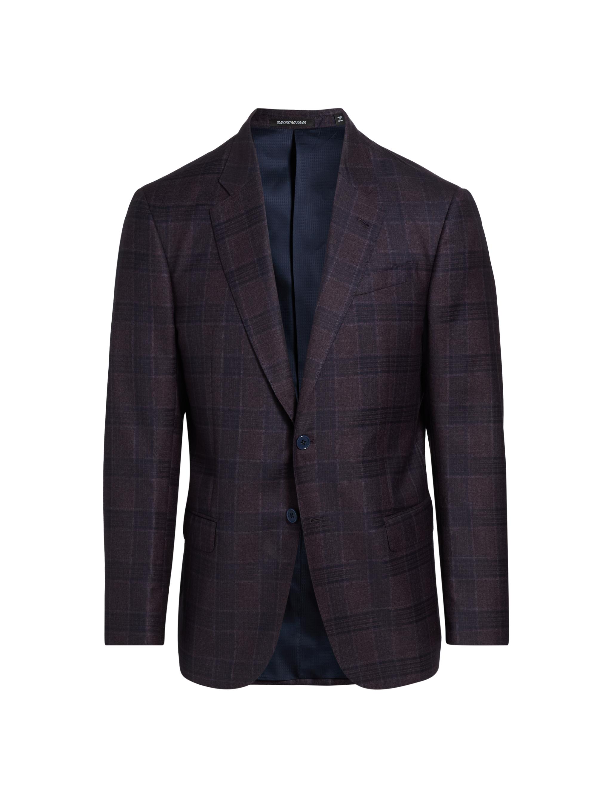 Emporio Armani Checked Single-Breasted Blazer | Saks Fifth Avenue