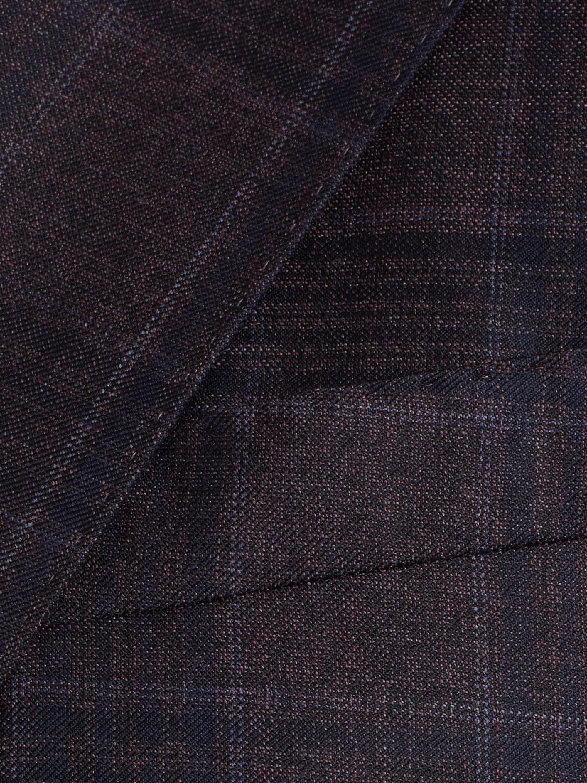Emporio Armani Men's Plaid Wool Sport Coat - Purple | Thumbnail 7