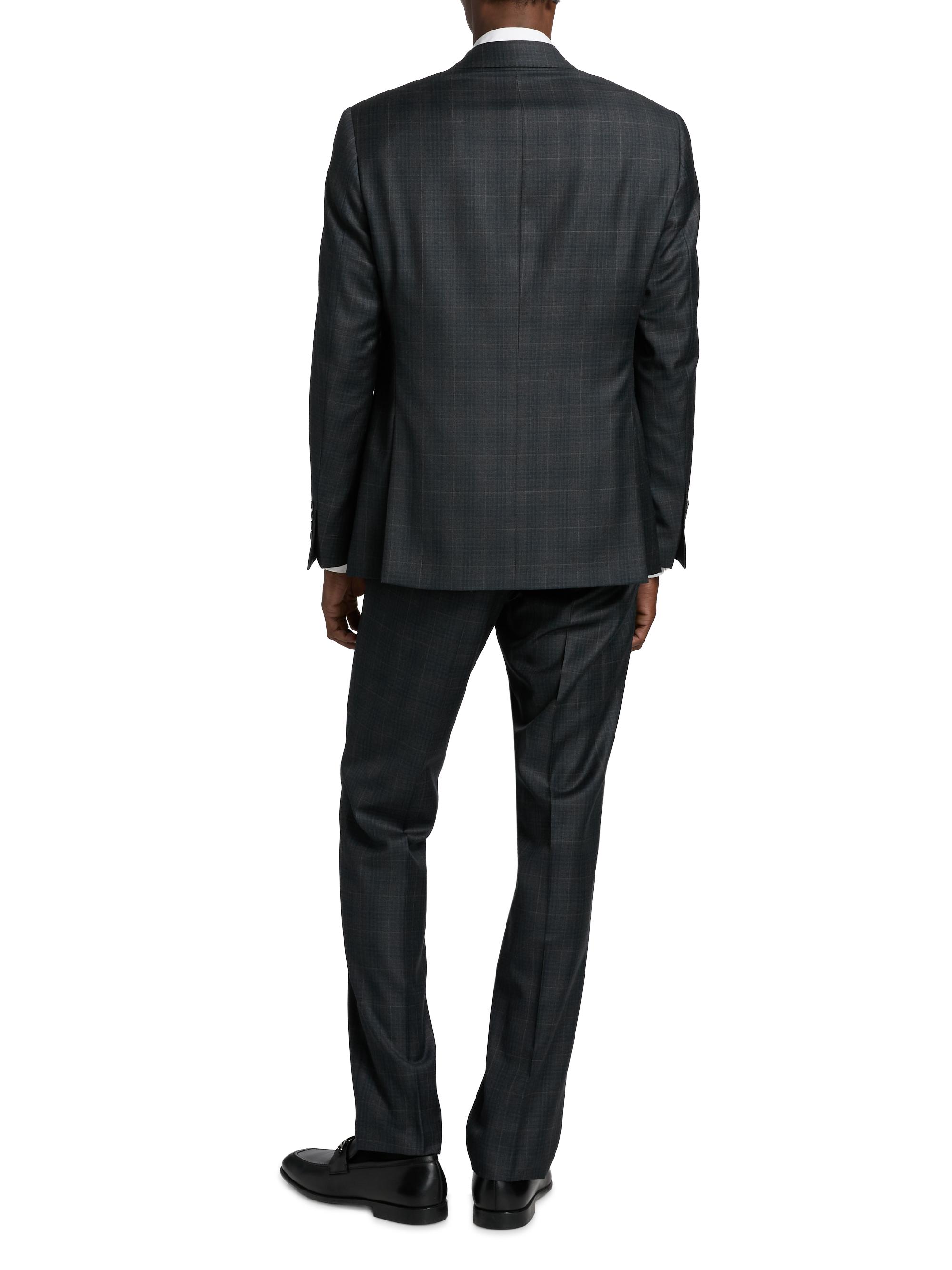 Emporio Armani Plaid Wool Single-Breasted Suit | Saks Fifth Avenue