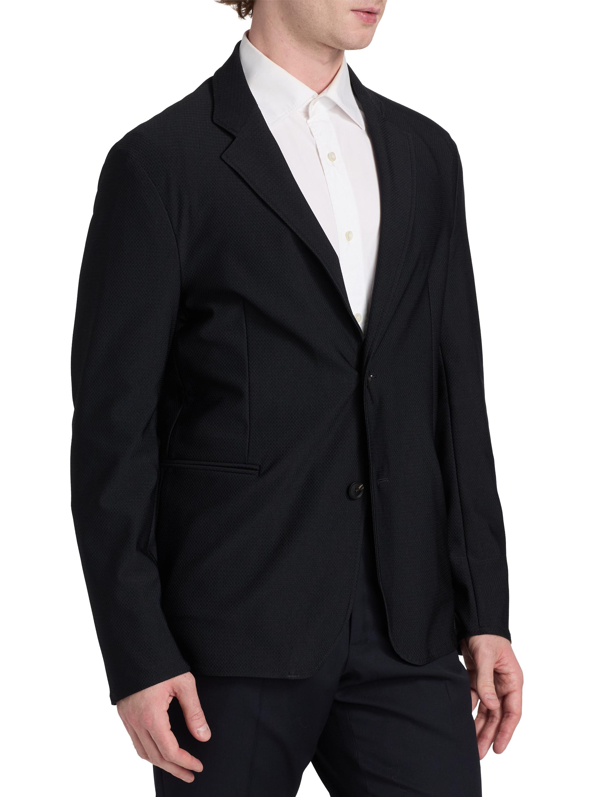 Emporio Armani Unlined Rice Stitch Jacket | Saks Fifth Avenue