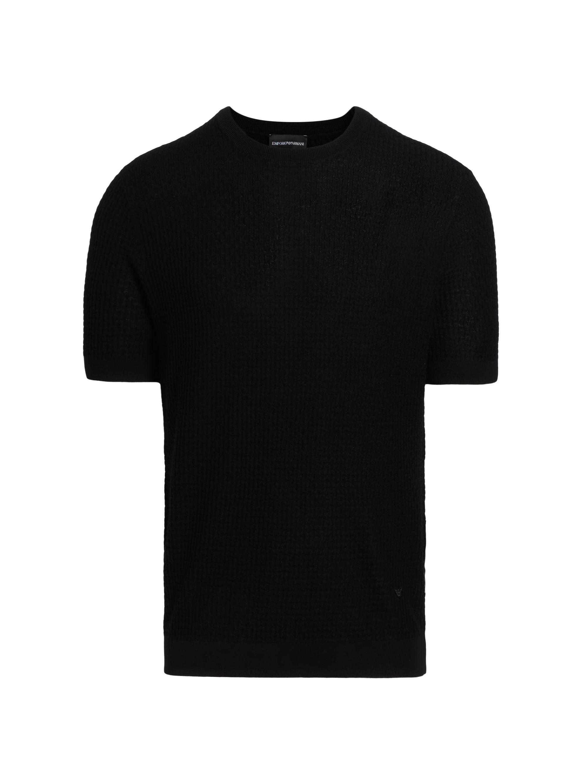 Emporio Armani Textured Knit Short-Sleeve Sweater | Saks Fifth Avenue