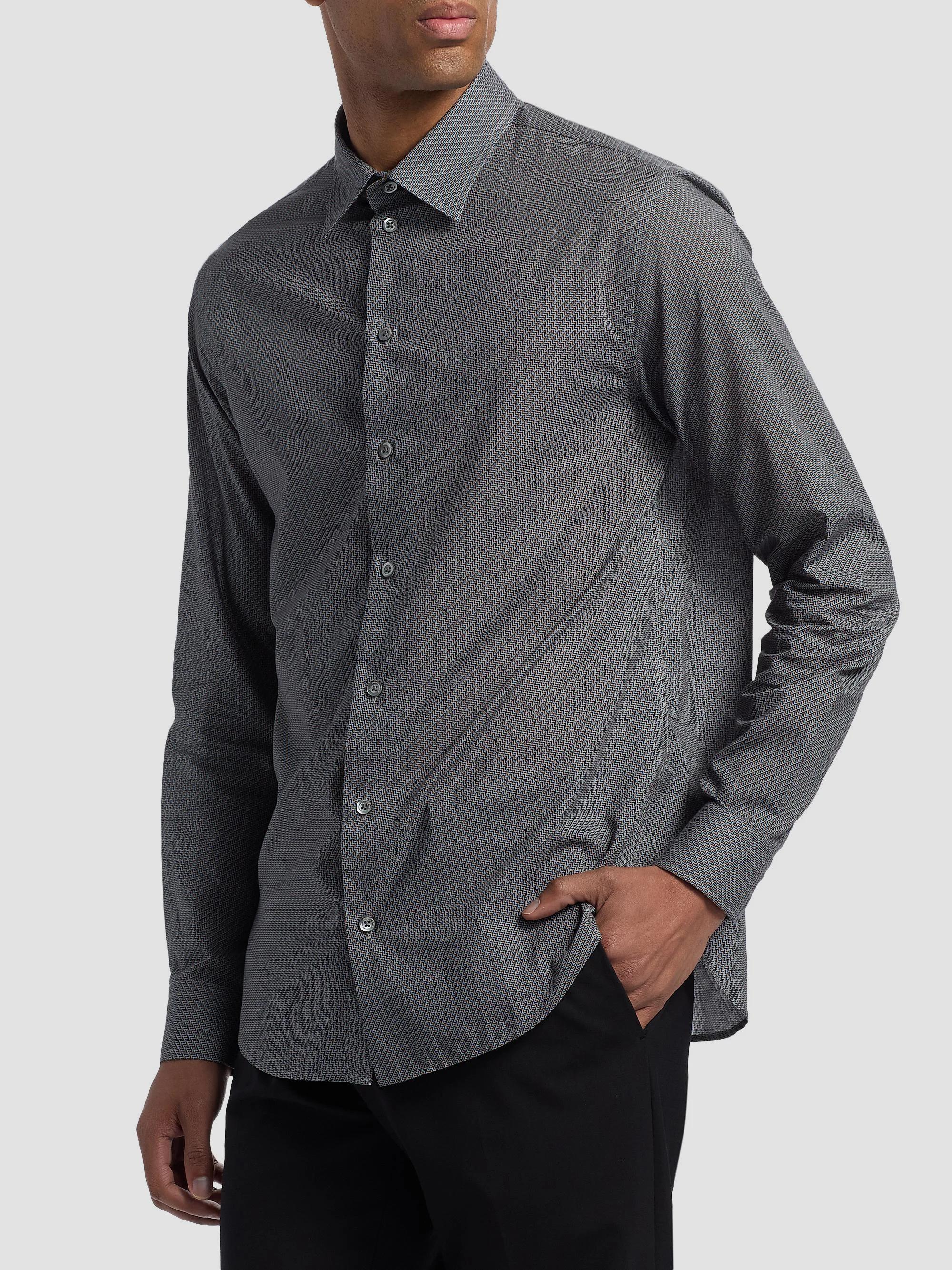 Emporio Armani Micro Chevron Sport Shirt | Saks Fifth Avenue