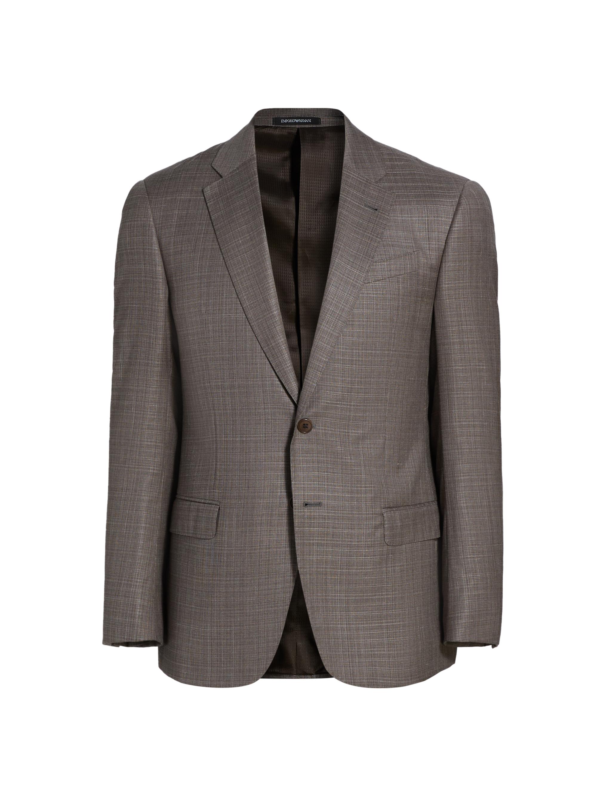 Emporio Armani Checked Single-Breasted Blazer | Saks Fifth Avenue