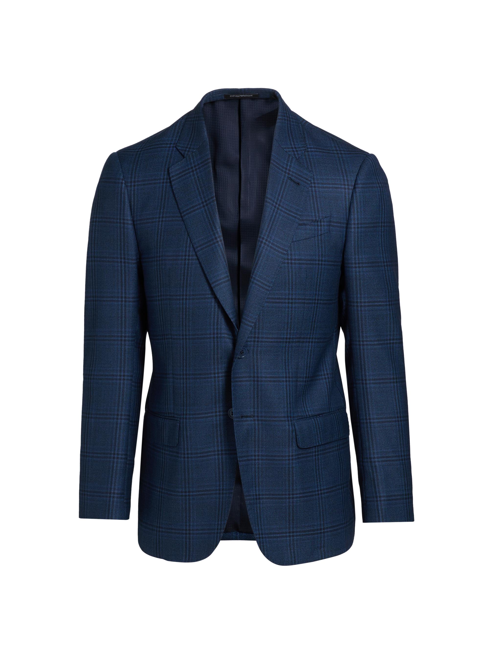 美品　EMPORIO ARMANI ニットダブルジャケット　ネイビー　サイズ44 ダブルブレストコート バージンウール混紡ニット | Emporio Armani