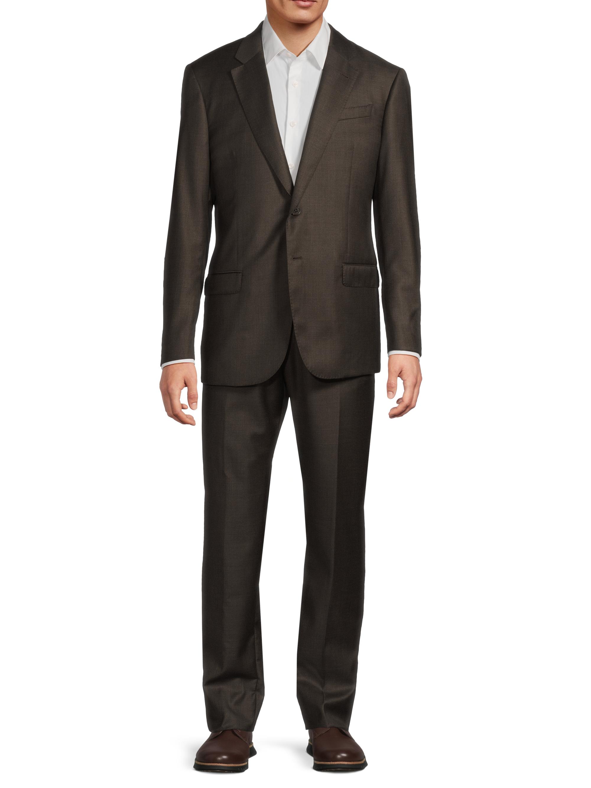 Emporio Armani Shark Skin Wool Suit | Saks Fifth Avenue