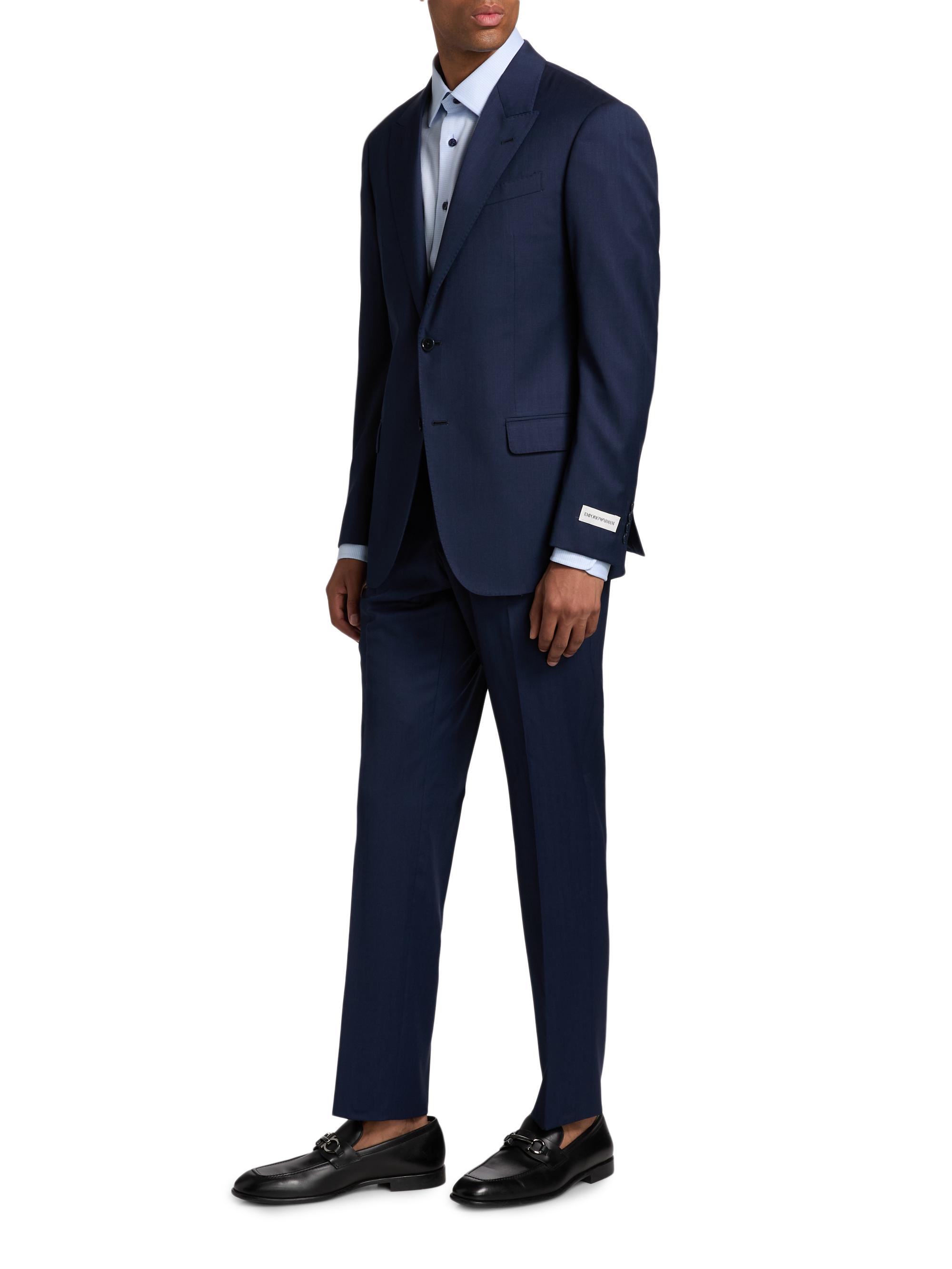 Emporio Armani G-Line Herringbone Wool Single-Breasted Suit | Saks