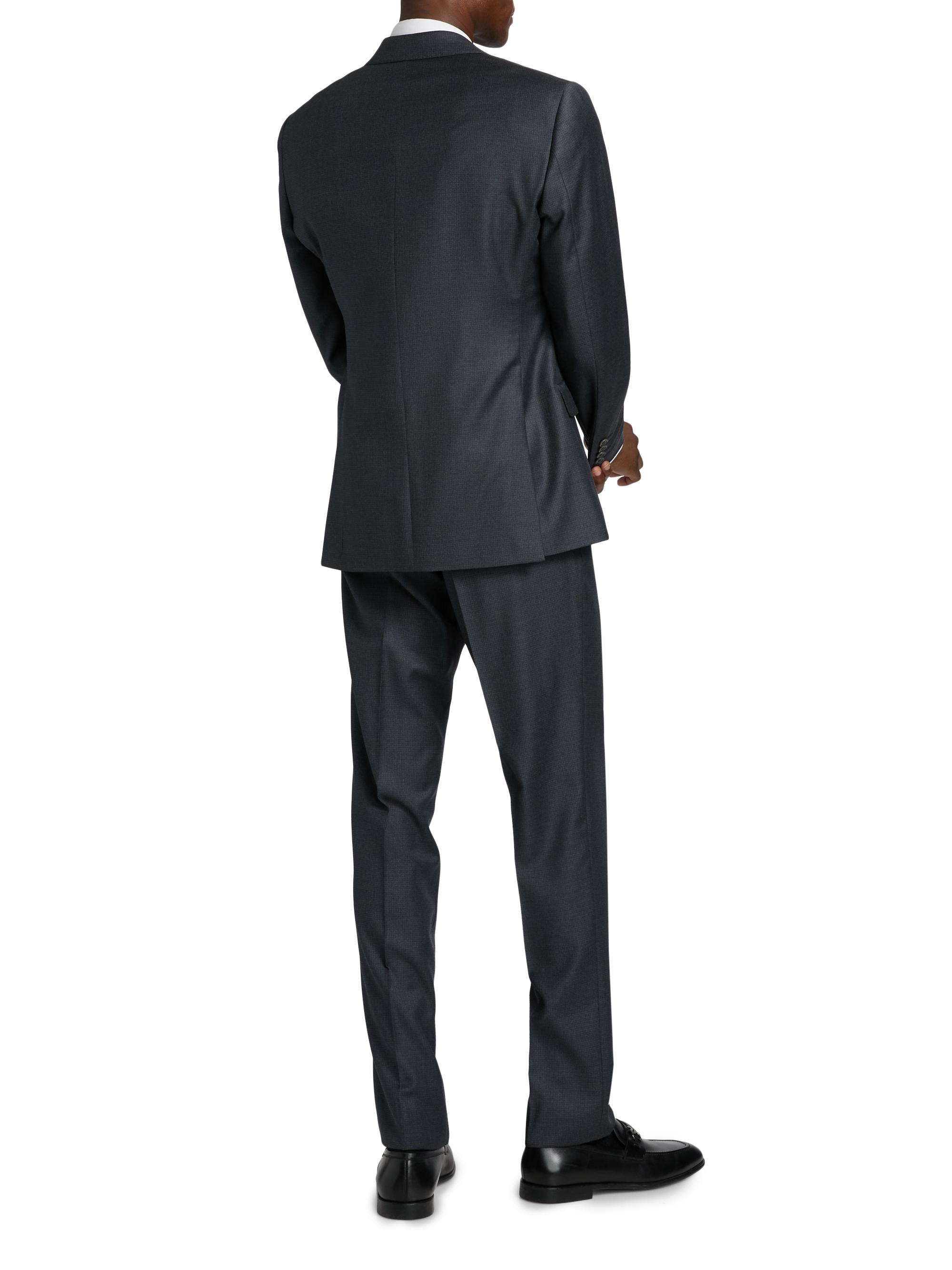 Emporio Armani Micro Check Wool Single-Breasted Suit | Saks Fifth