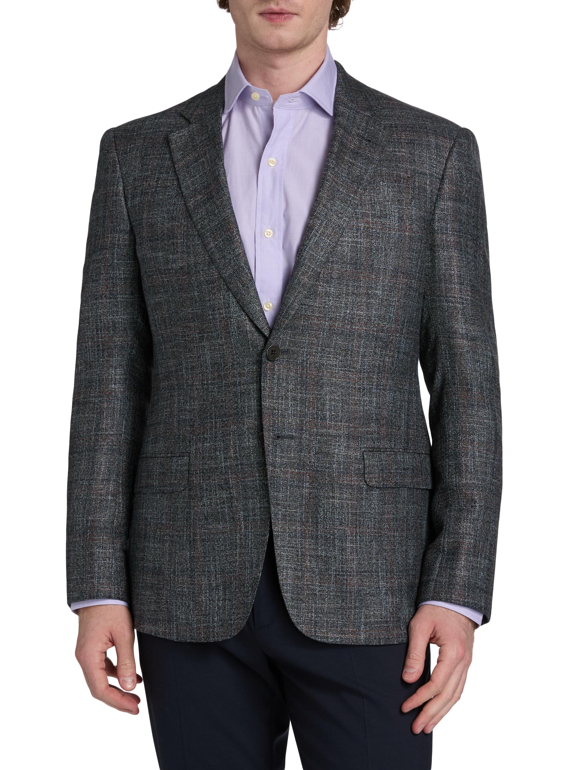 Emporio Armani Textured Wool-Blend Sport Coat | Saks Fifth Avenue