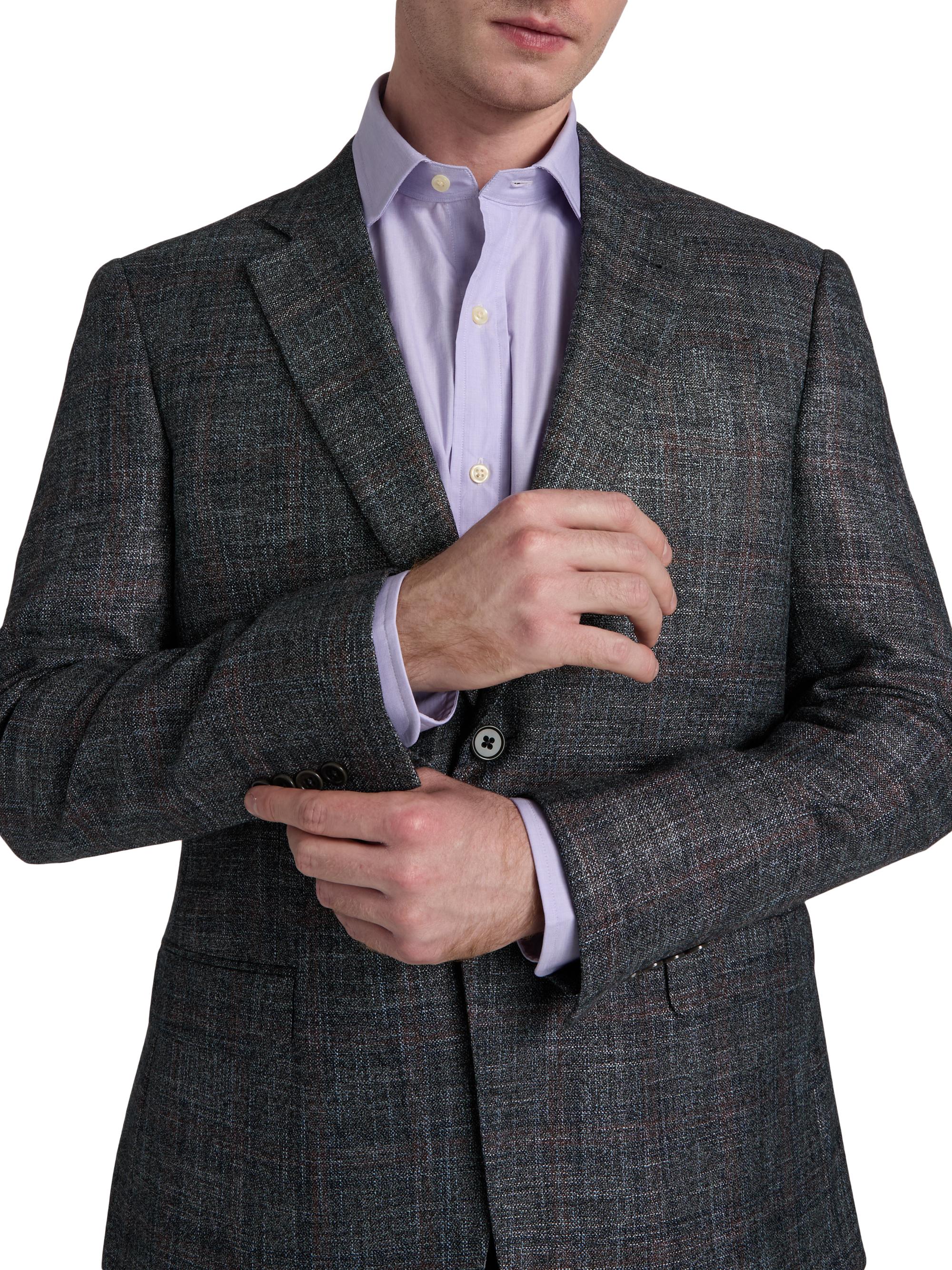 Emporio Armani Textured Wool-Blend Sport Coat | Saks Fifth Avenue