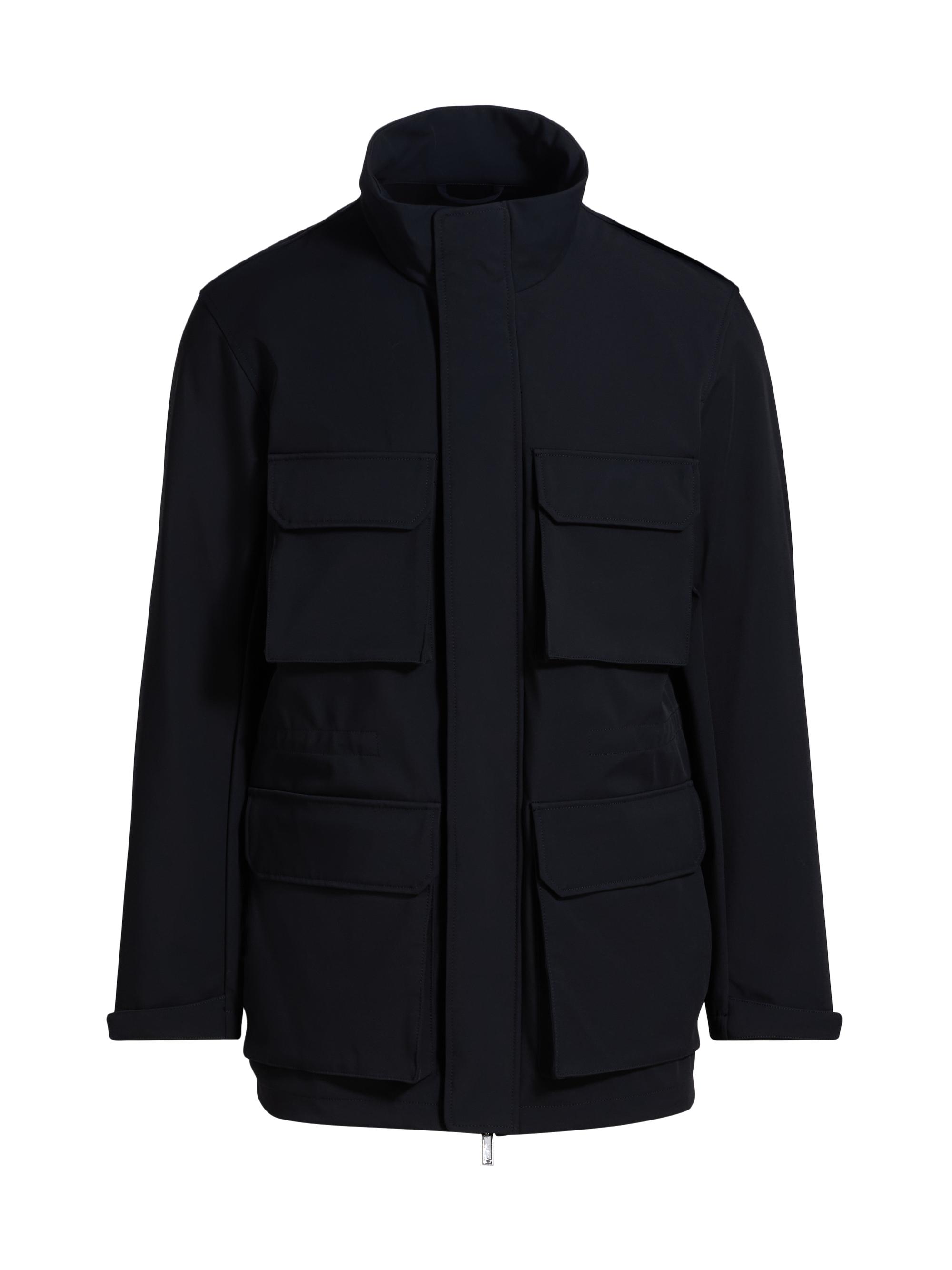Emporio Armani Stretch Nylon Zip-Front Jacket | Saks Fifth Avenue