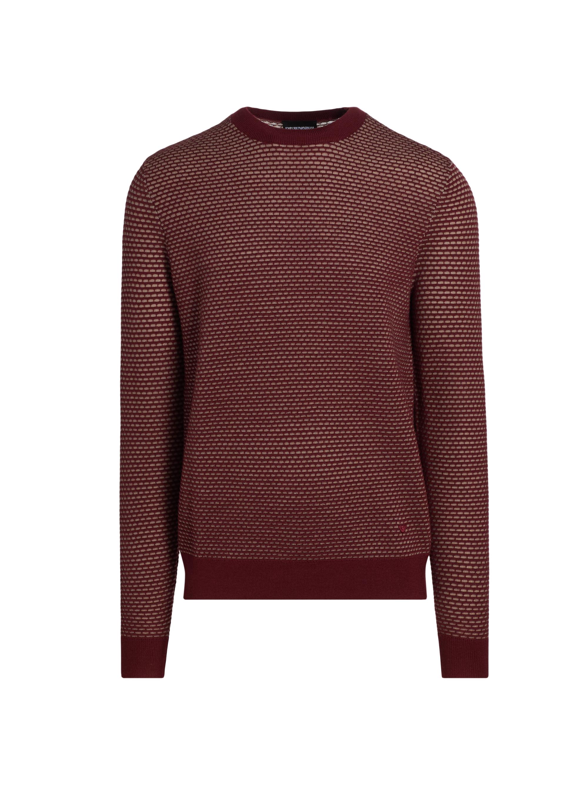 Giorgio Armani Jacquard Stitch Cashmere Blend V-Neck Sweater