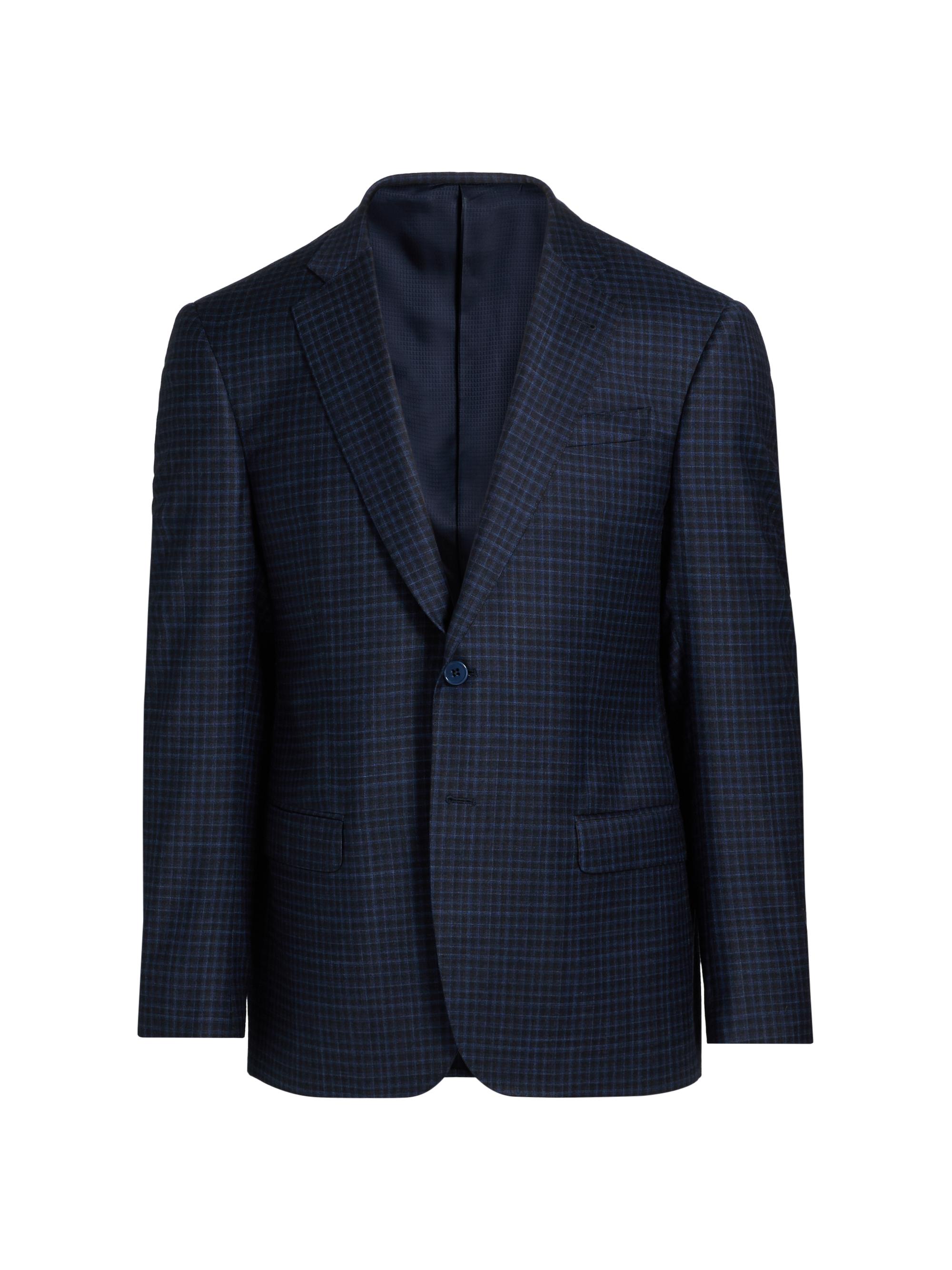 Giorgio Armani Plaid Wool Single-Breasted Jacket | Saks Fifth Avenue