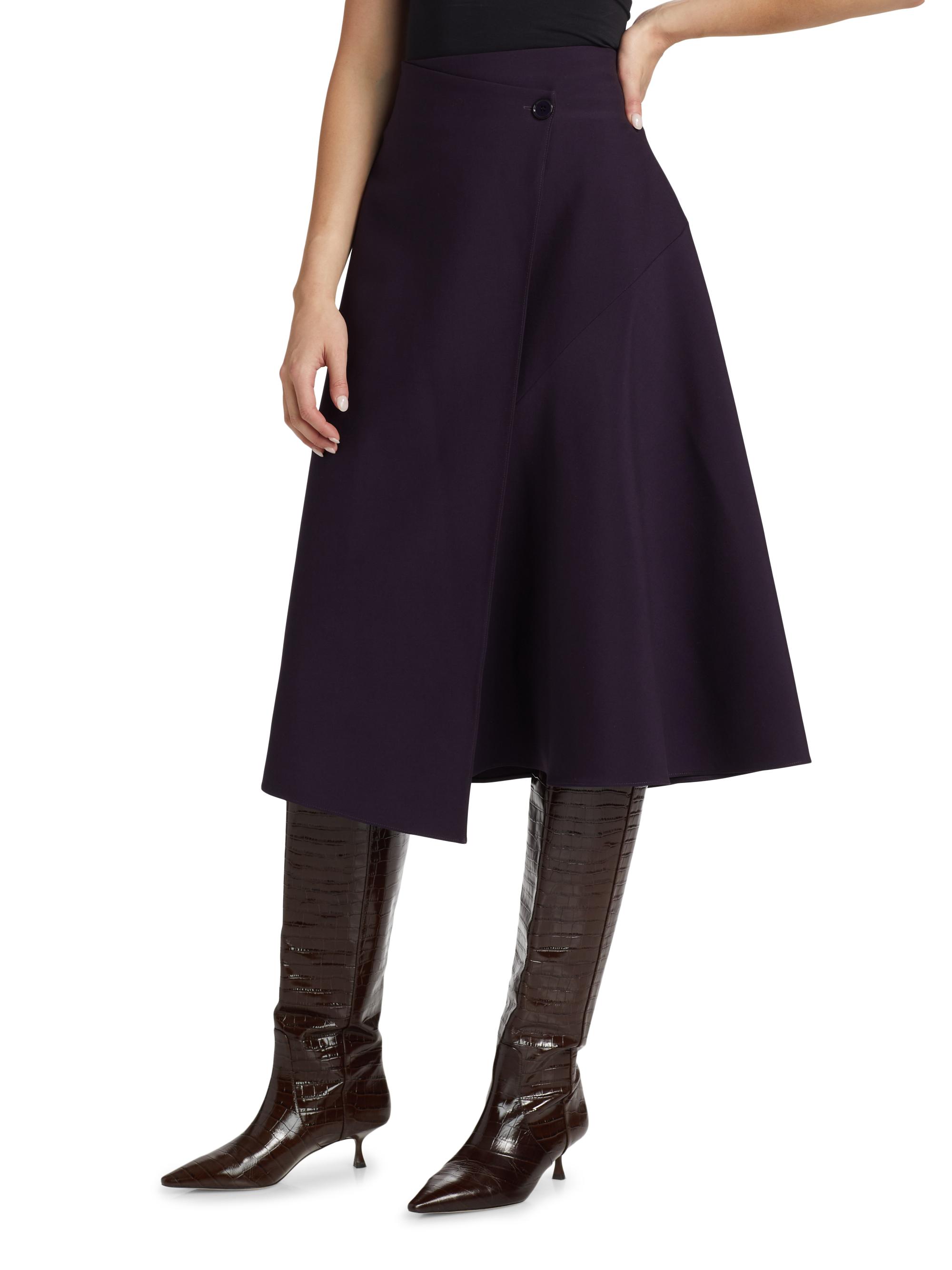 Michael Kors Collection Draped Wool Wrap Skirt | Saks Fifth Avenue