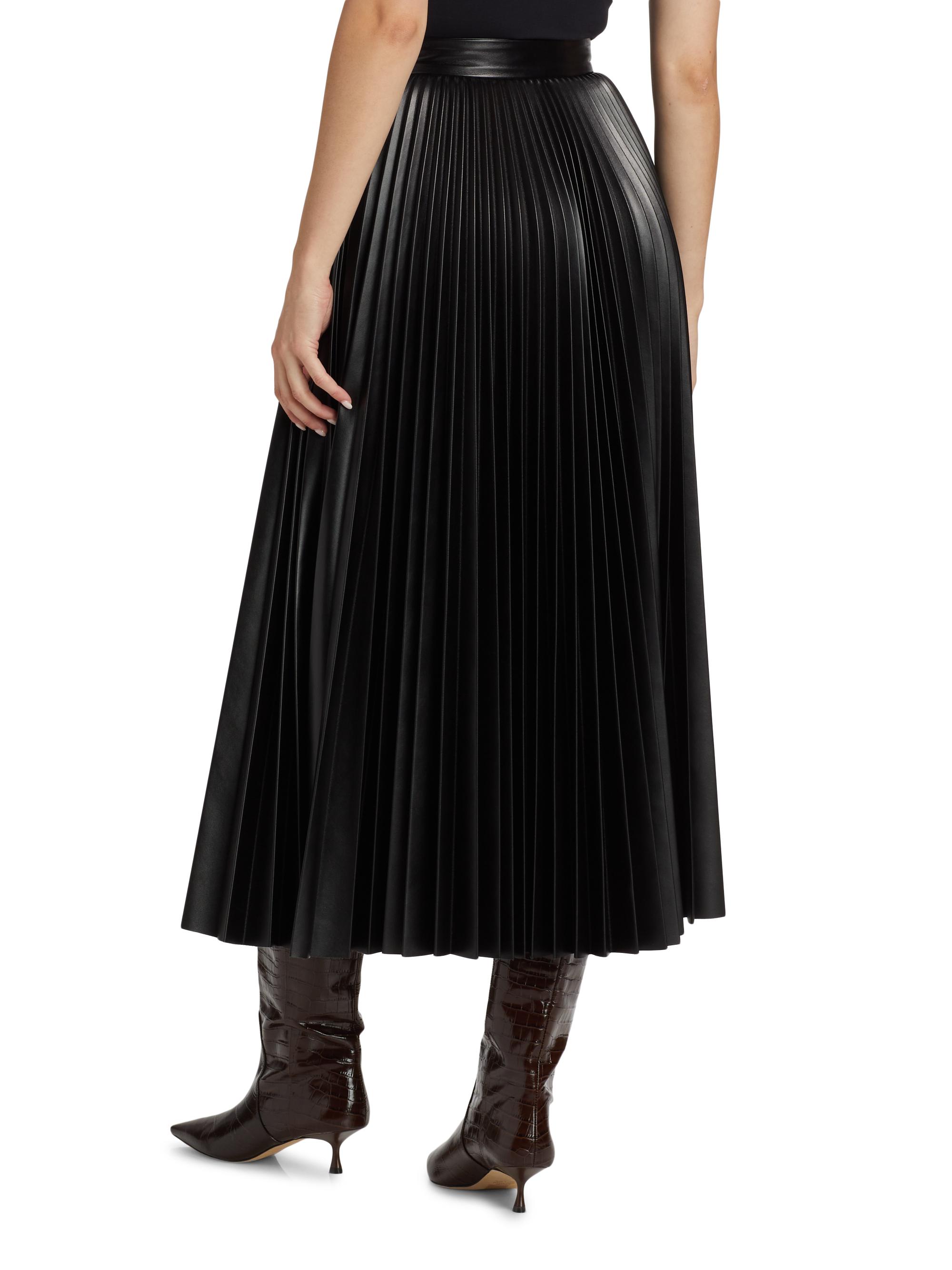 michael kors faux leather dress Michael Michael Kors Appliqued Faux-Leather Mesh Mini Dress