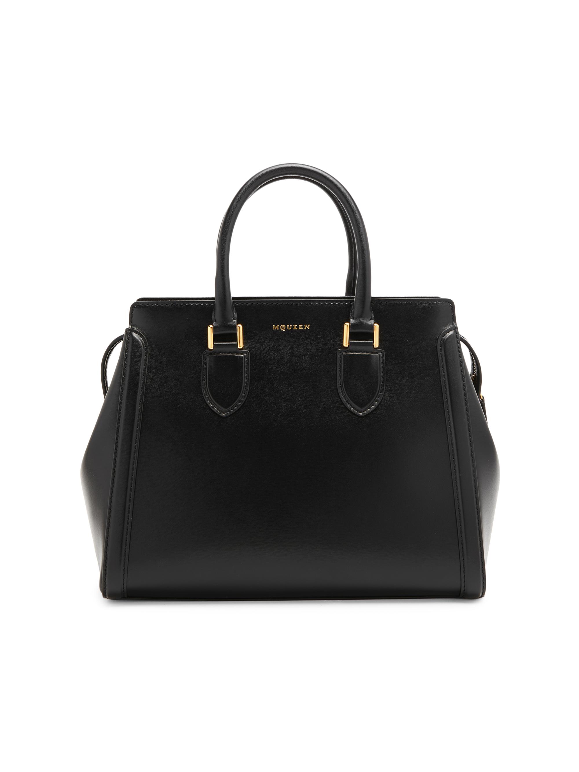 McQueen Women's  Birdee Leather Top Handle Bag - Black Gold