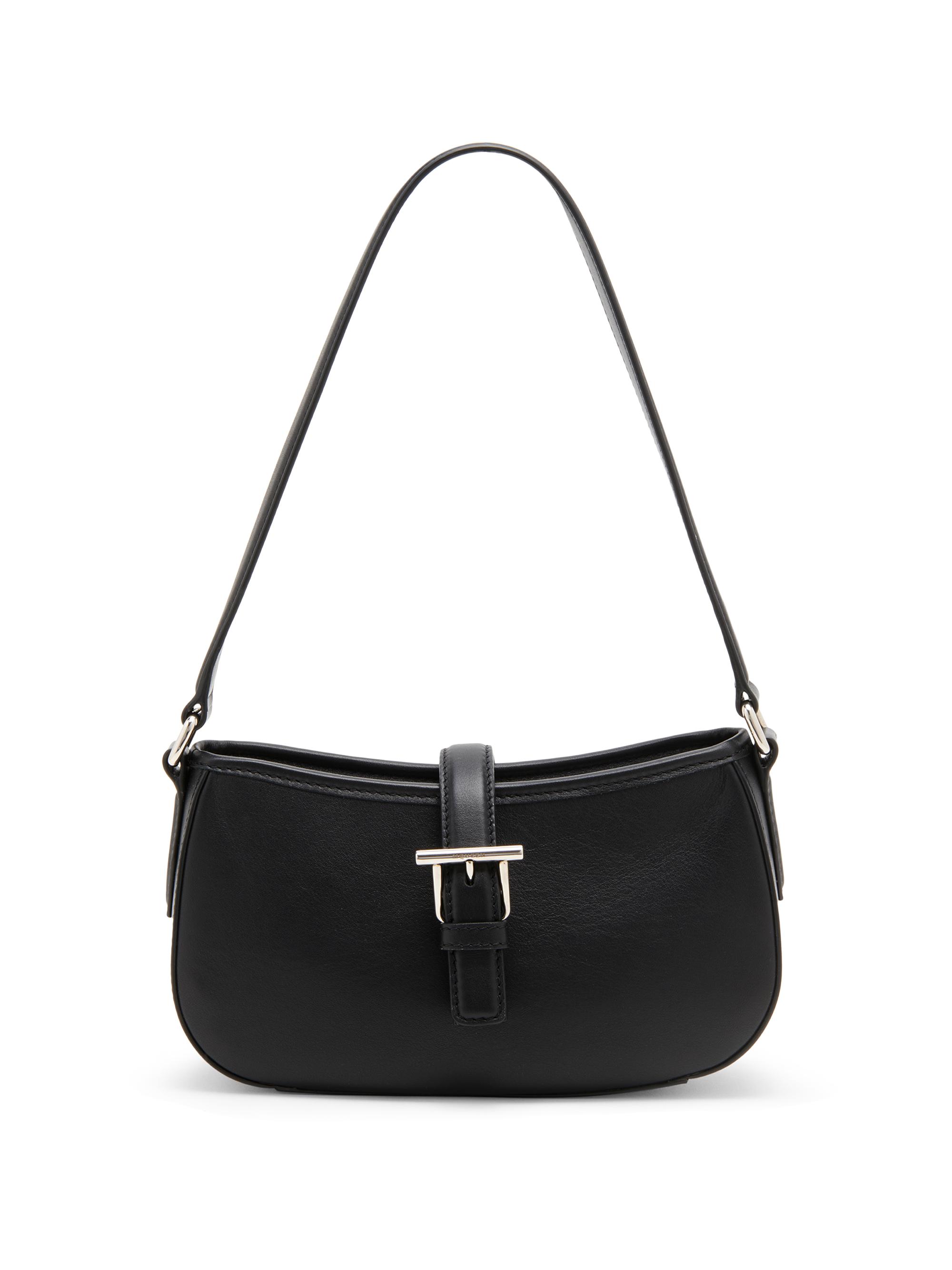 McQueen Women's Mini T-Bar Leather Shoulder Bag - Black Silver