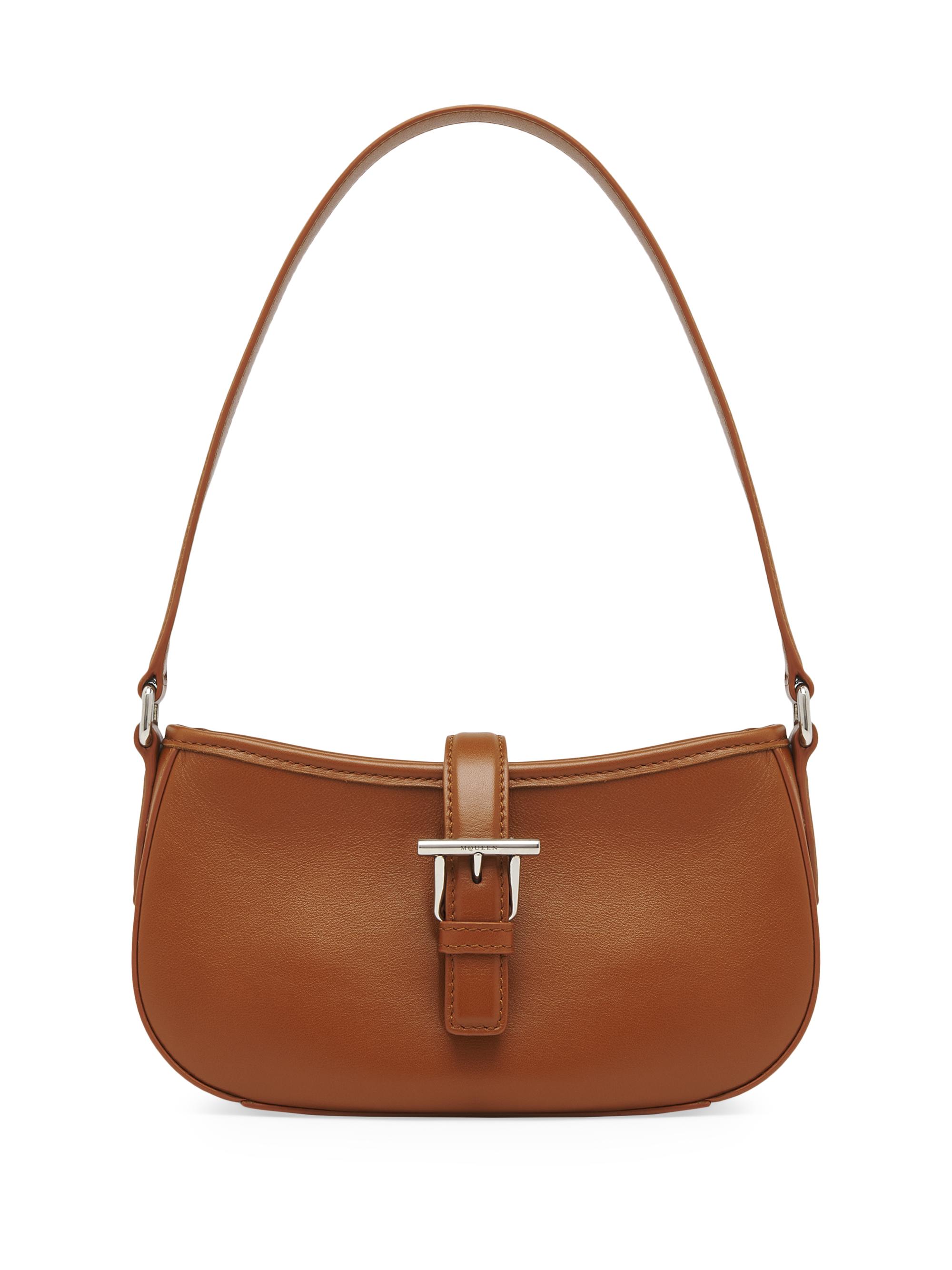 McQueen Women's Mini T-Bar Leather Shoulder Bag - Light Brown Gold
