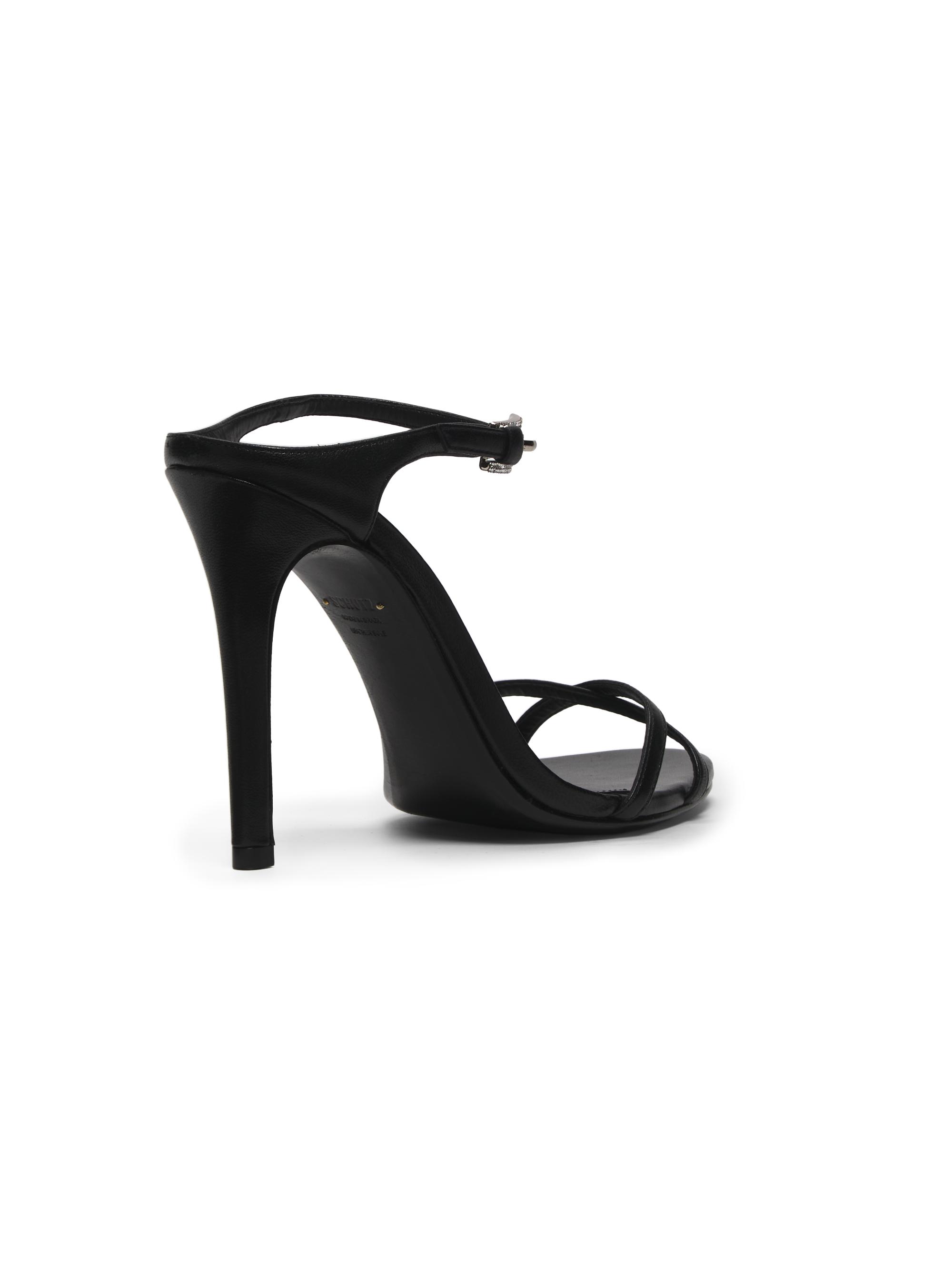 Schutz Aileen Glam 110MM Crystal-Buckle Leather Sandals | Saks