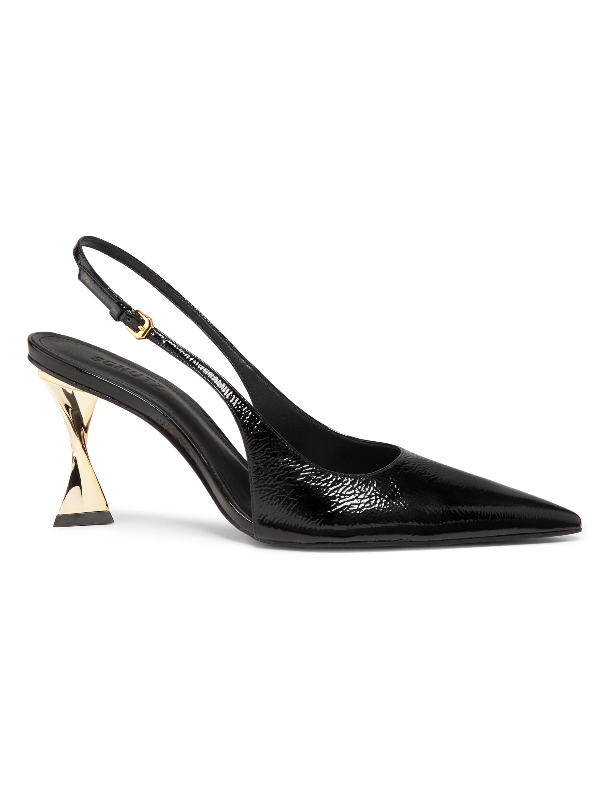 Schutz Elisha 90MM Patent Leather Slingback Pumps Saks Fifth