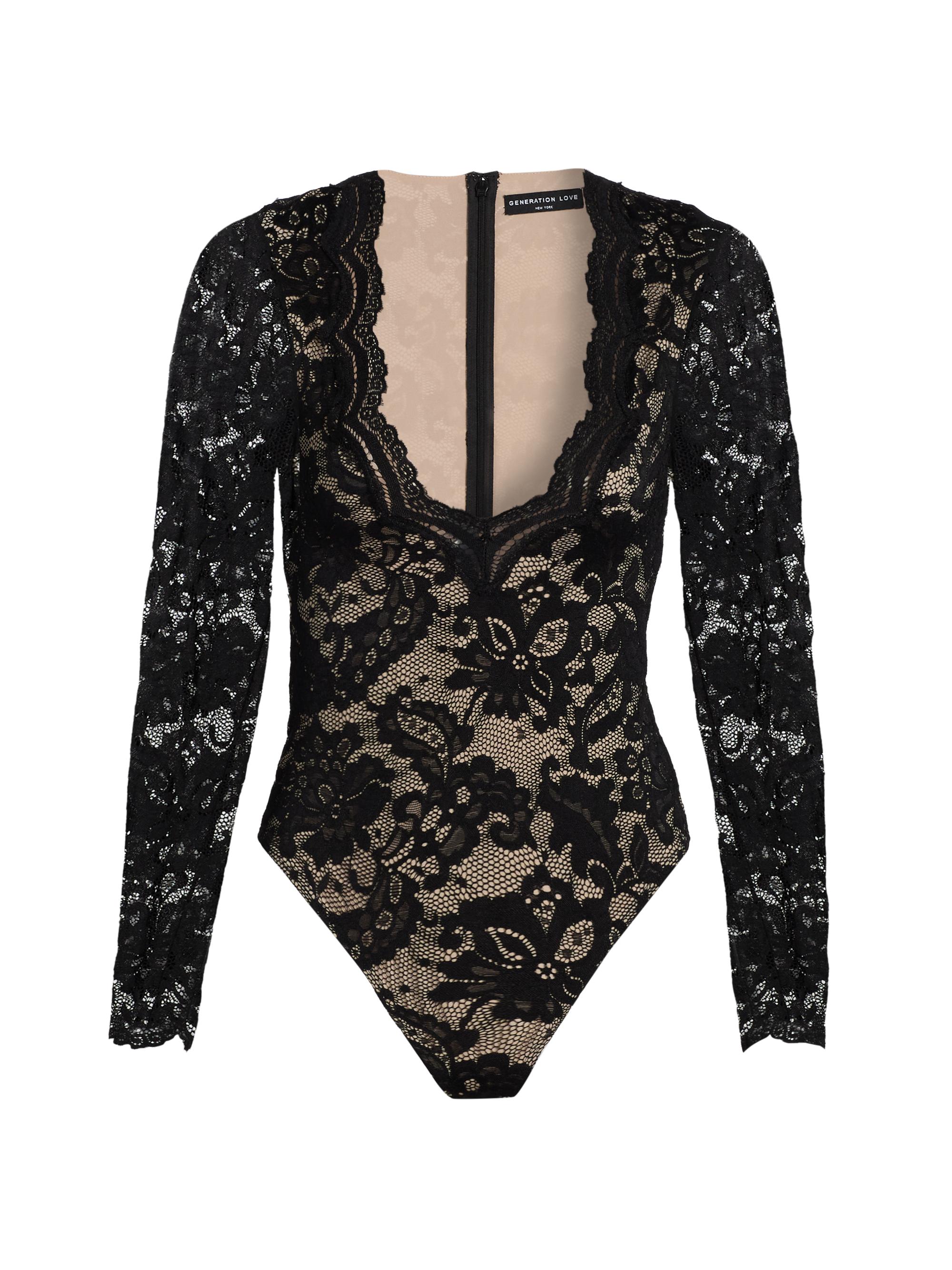 Generation Love Alessia Lace V-Neck Bodysuit | Saks Fifth Avenue