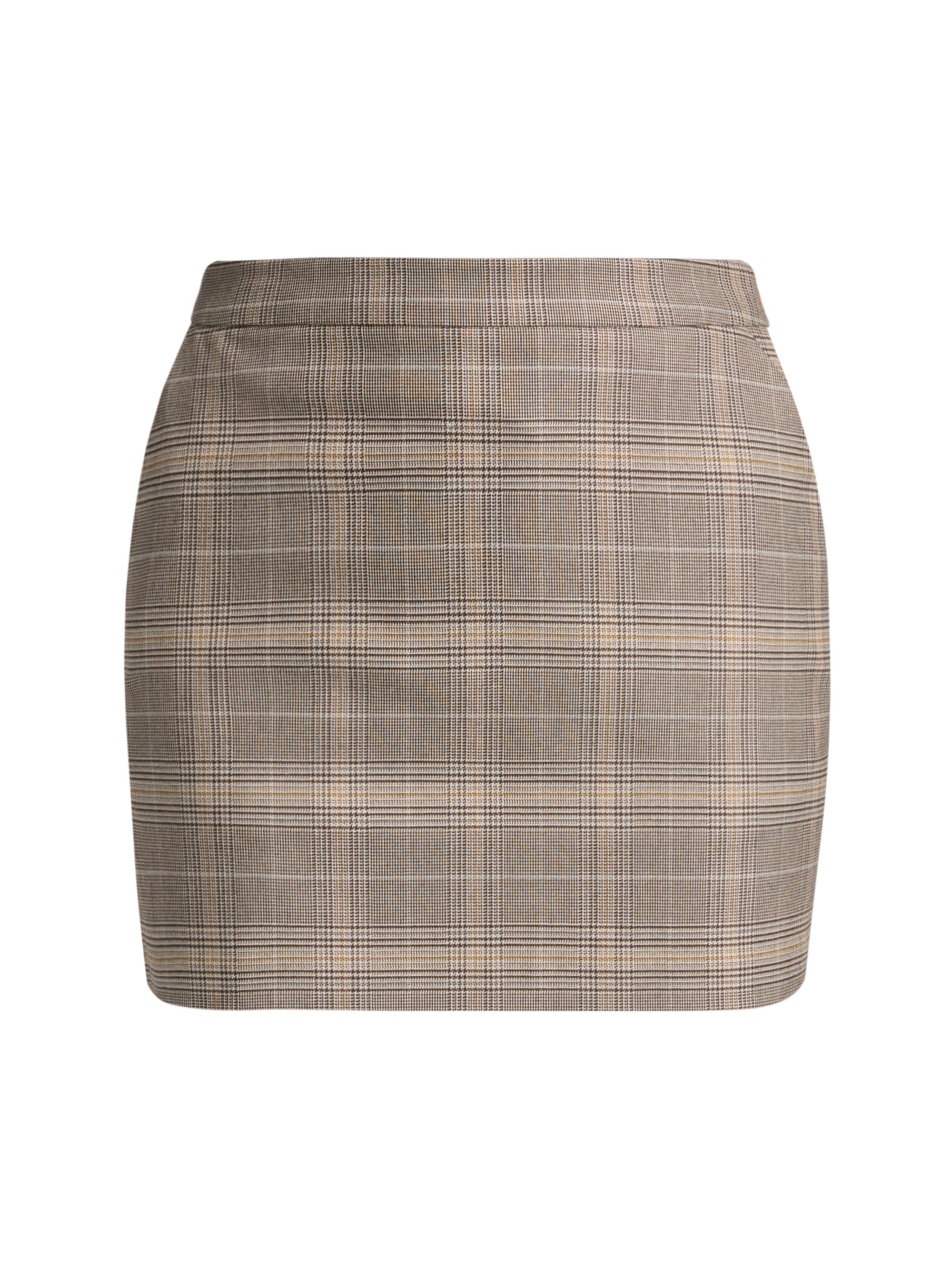 Generation Love Women's Plaid Slim-Fit Miniskirt - Taupe Plaid