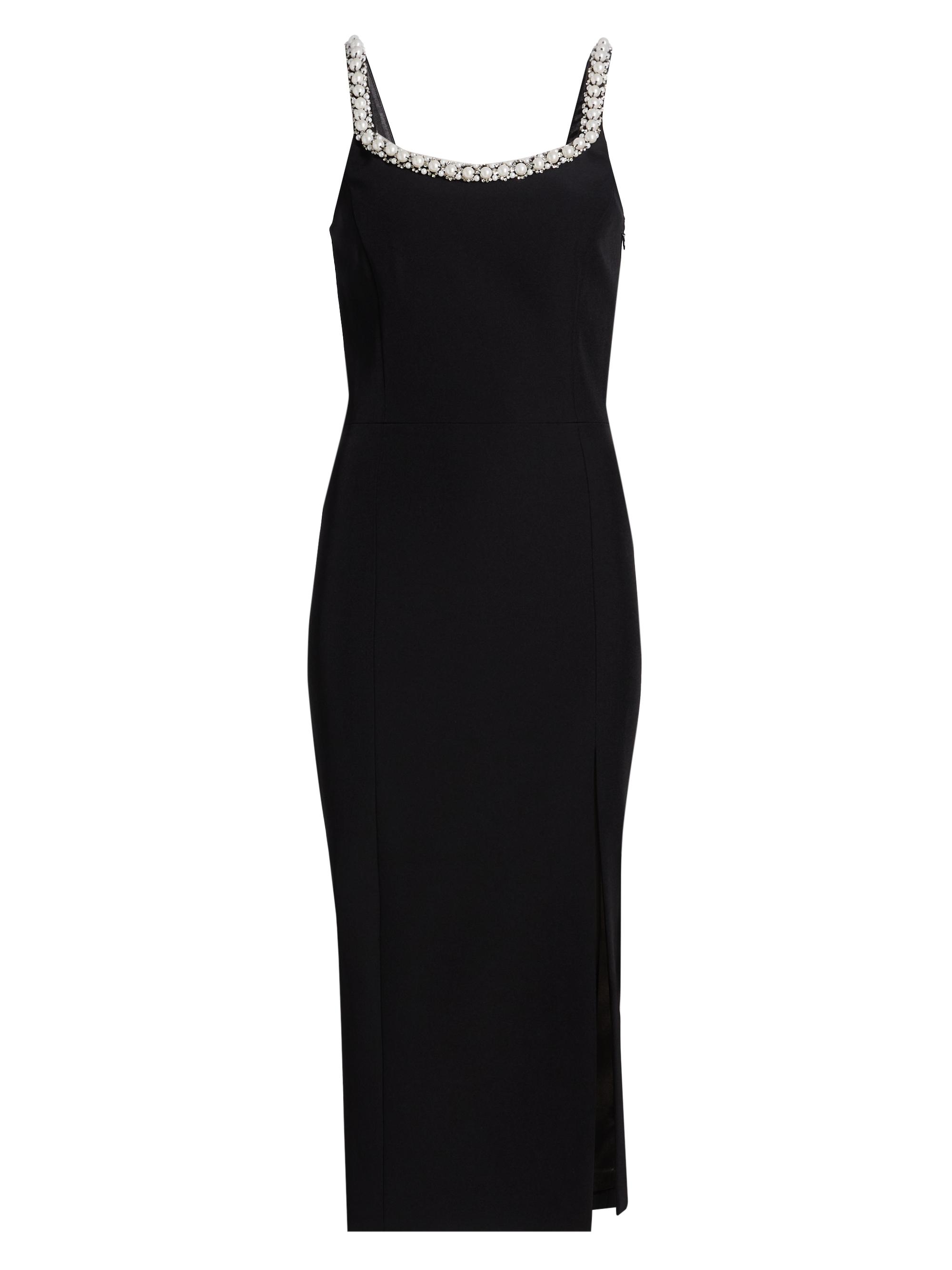 Generation Love Women's Prague Faux-Pearl-Embellished Stretch-Crepe Midi-Dress - Black