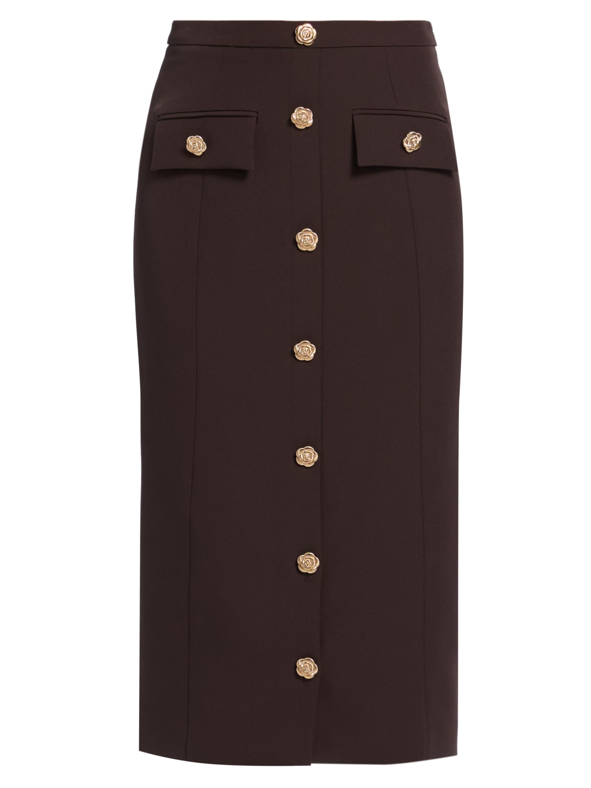 Generation Love Women's Randall Crepe Midi-Skirt - Brown