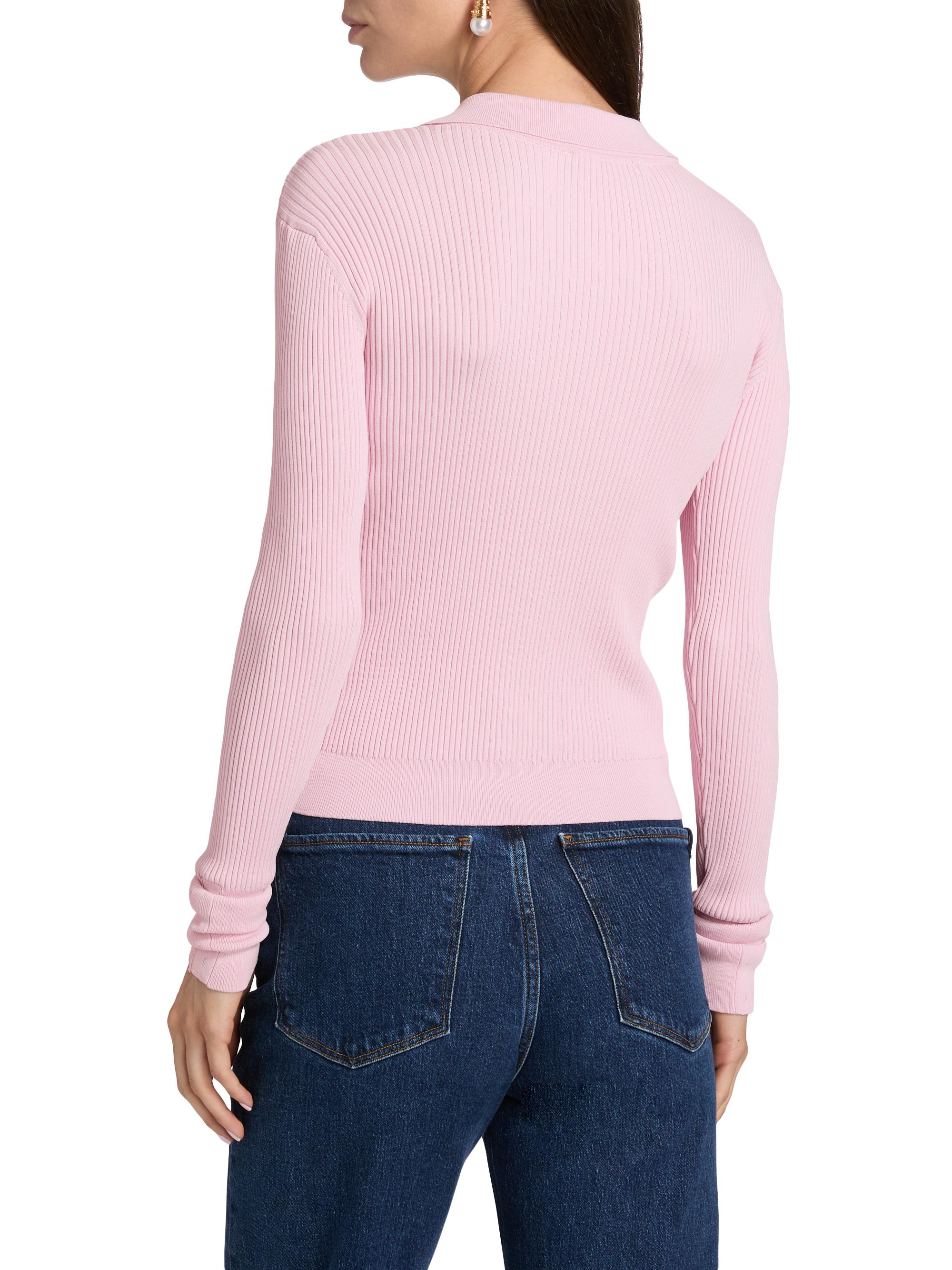 josemoon 2way neck rib knit ピンク josemoon 2way neck rib knit ピンク