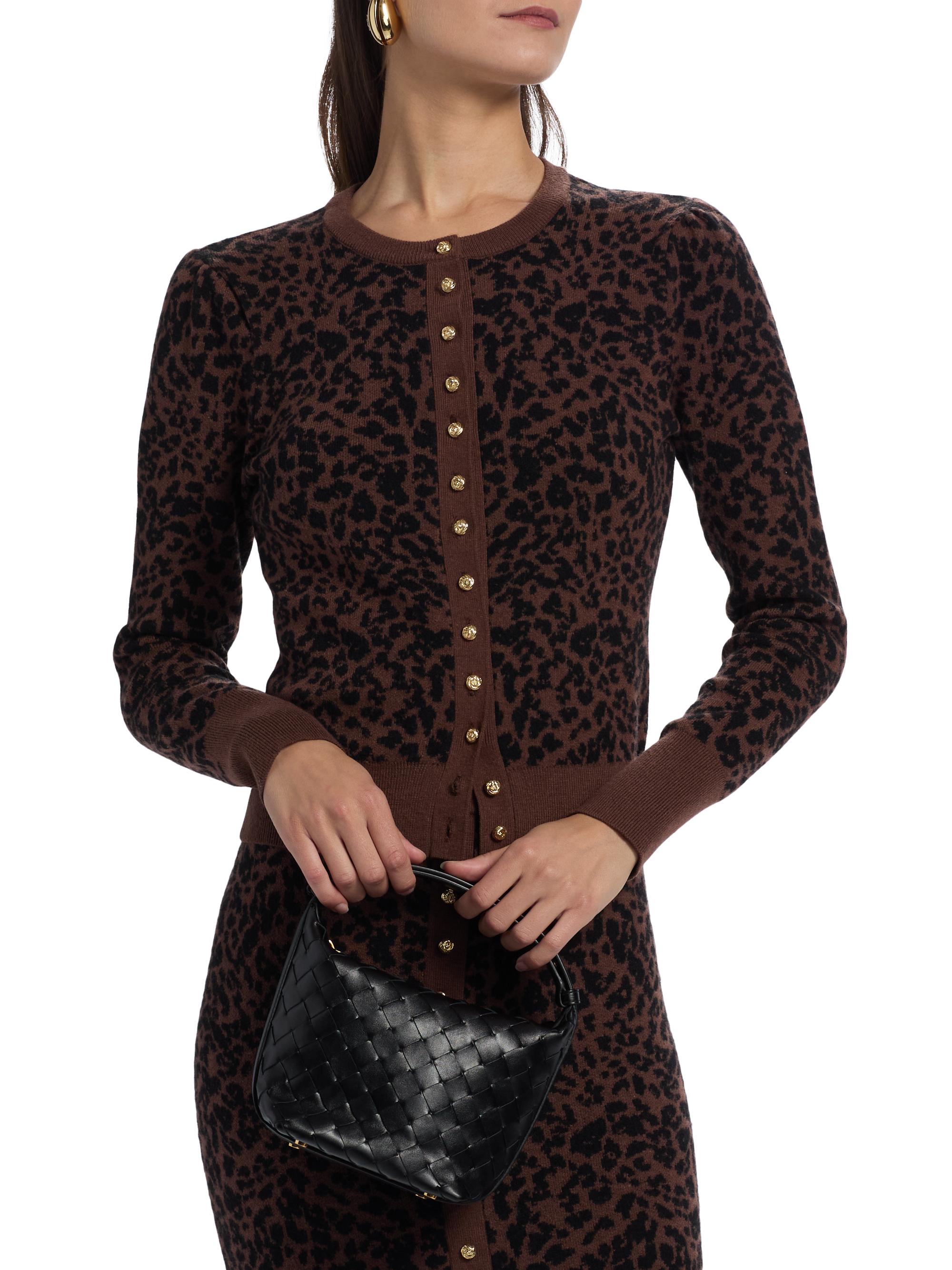 Generation Love Tulum Leopard-Print Jacquard Cardigan | Saks Fifth
