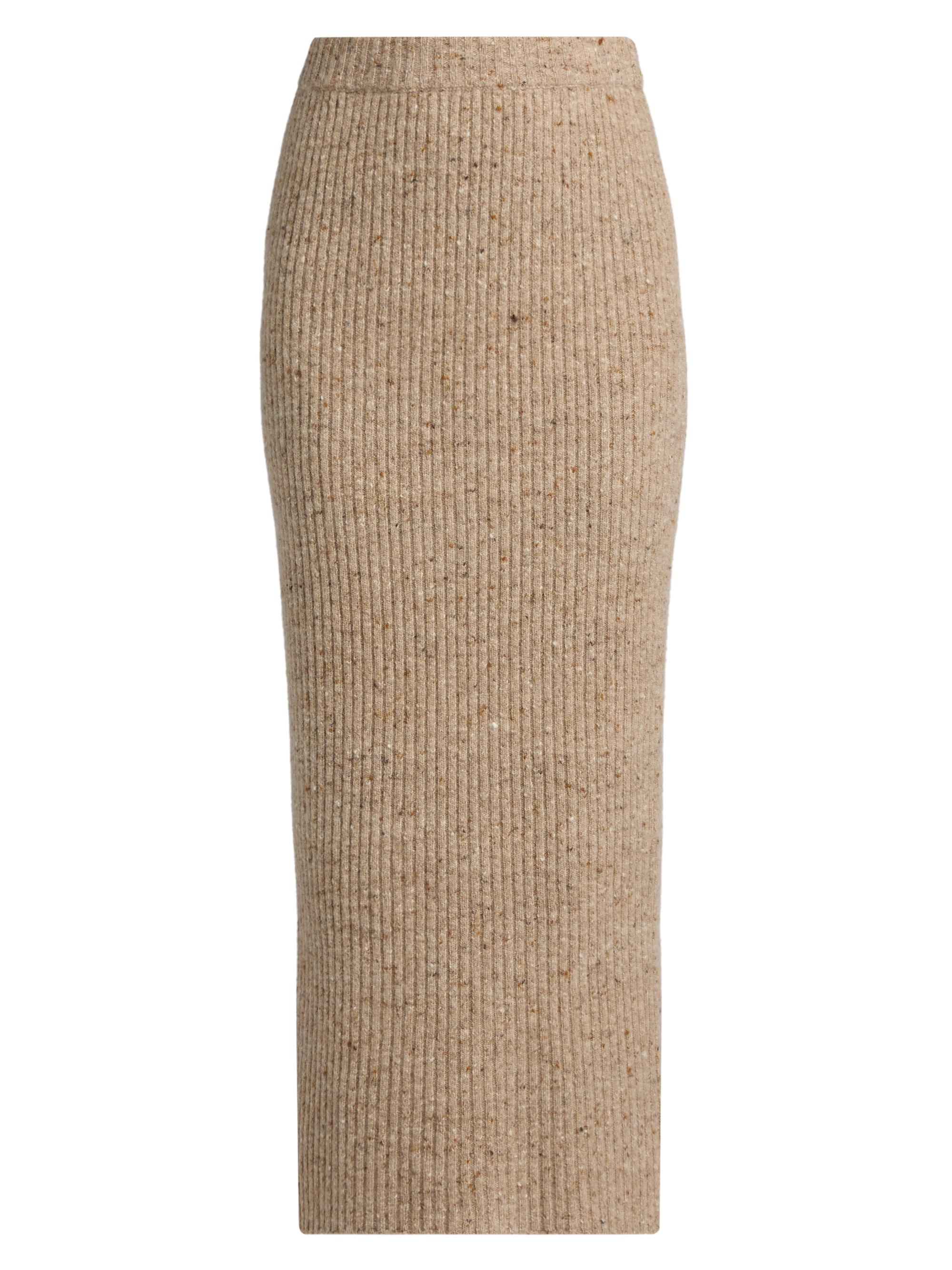 Co Women's Wool-Blend Rib-Knit Midi-Skirt - Antelope