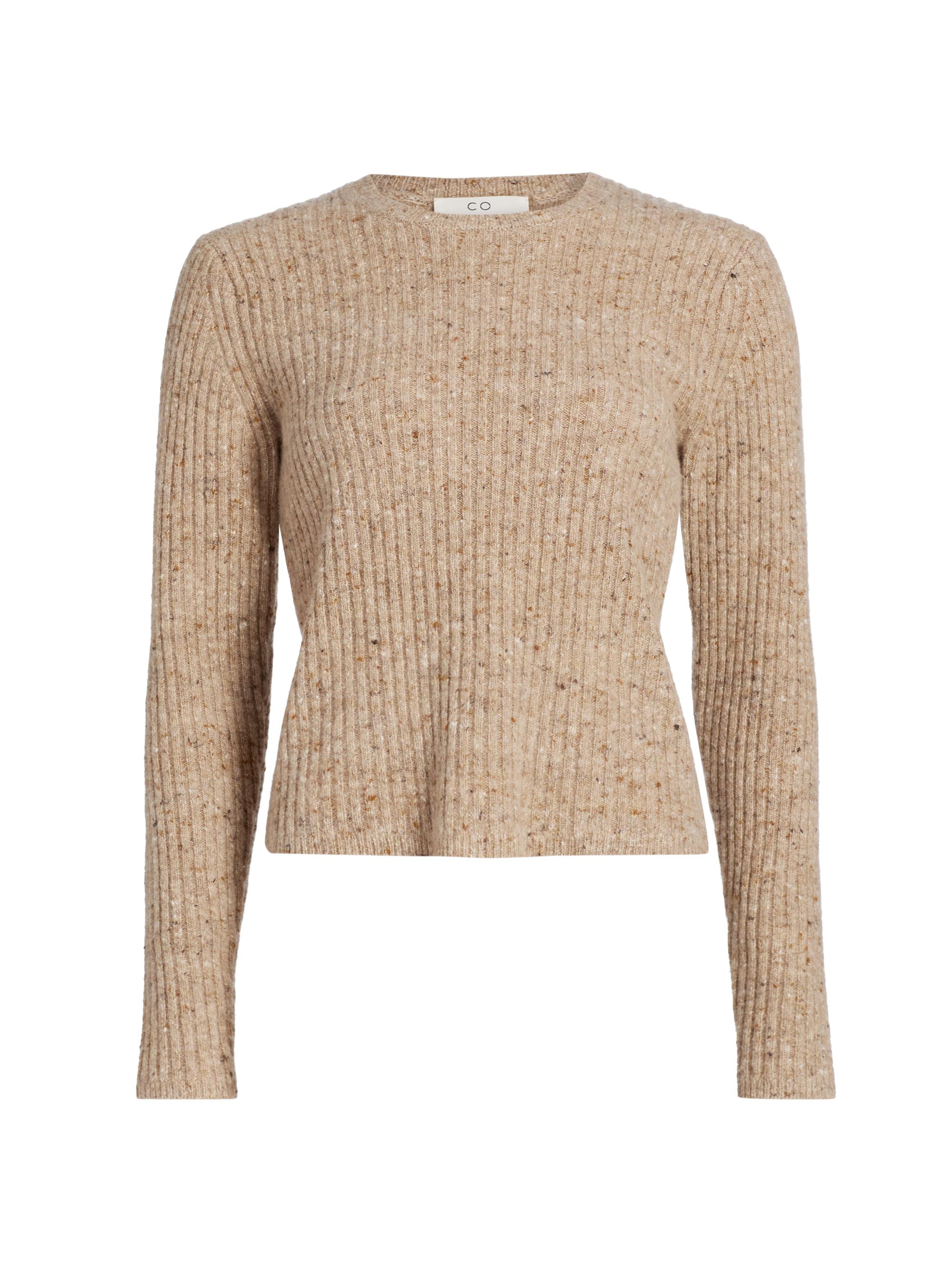 Co Women's Wool-Blend Crewneck Sweater - Antelope