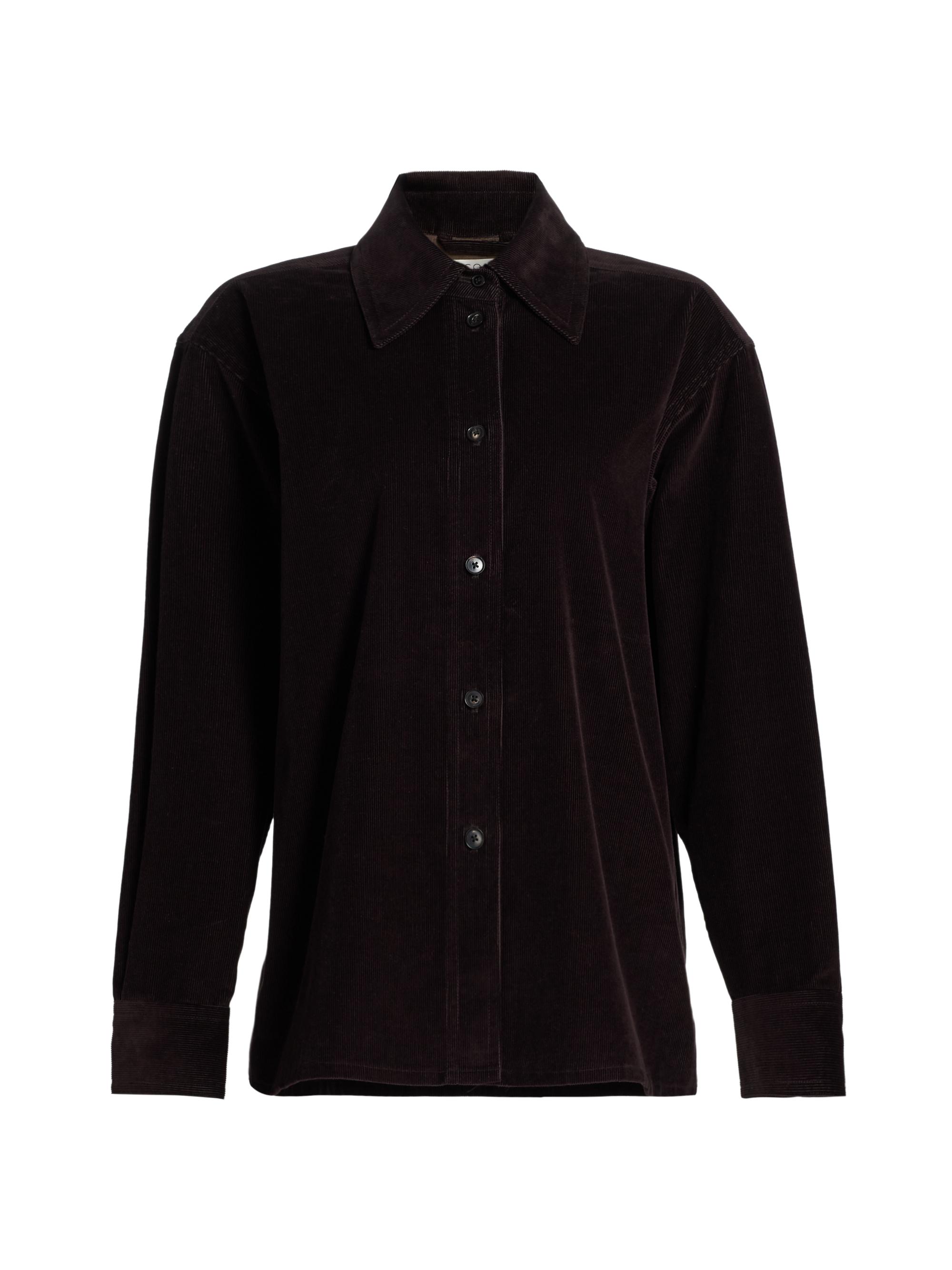 Co Women's tton rduroy Button-Front Shirt - Chocolate