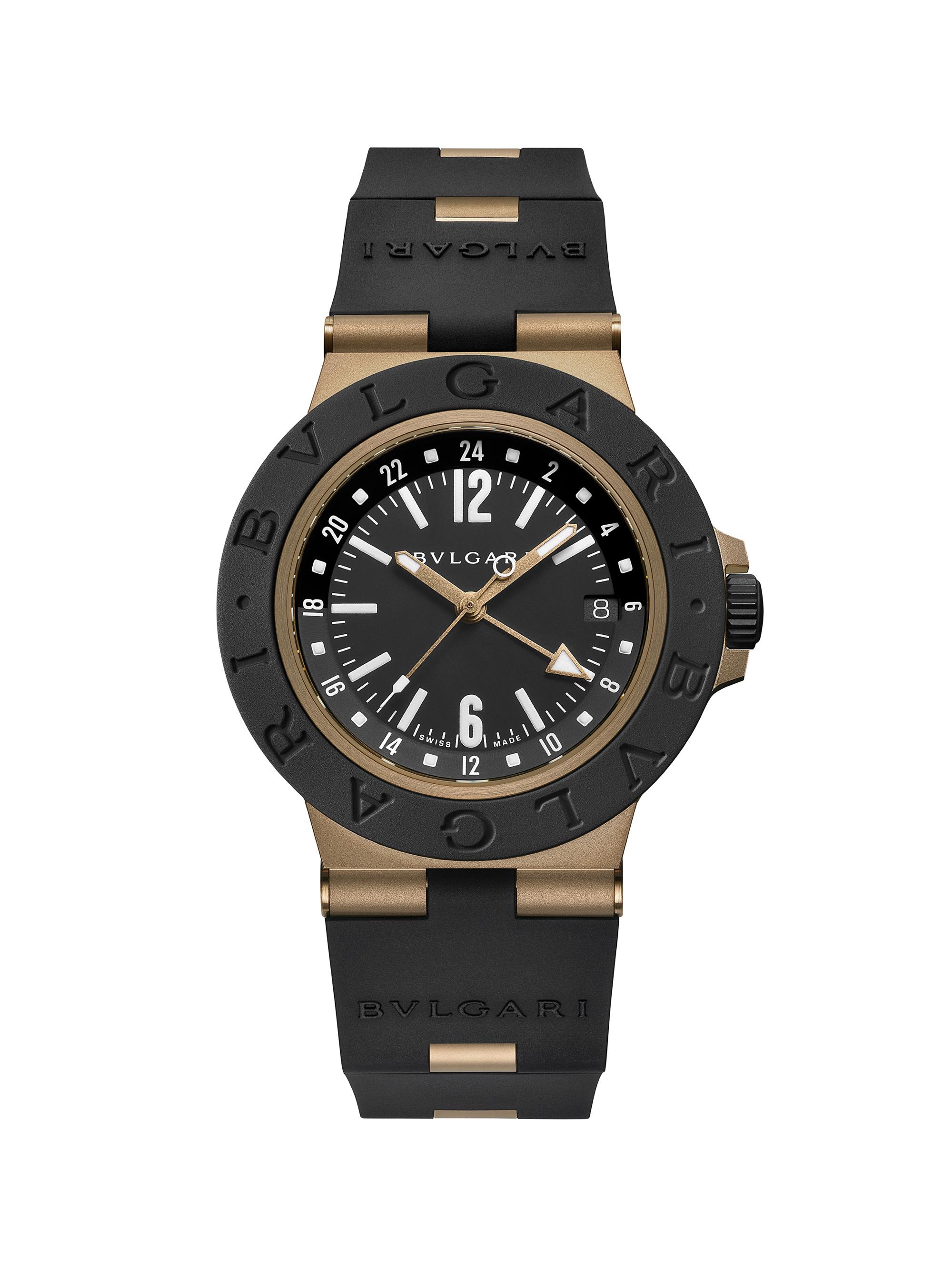 BVLGARI Men's   Titanium, Aluminum & Rubber Strap Watch/40MM - Black