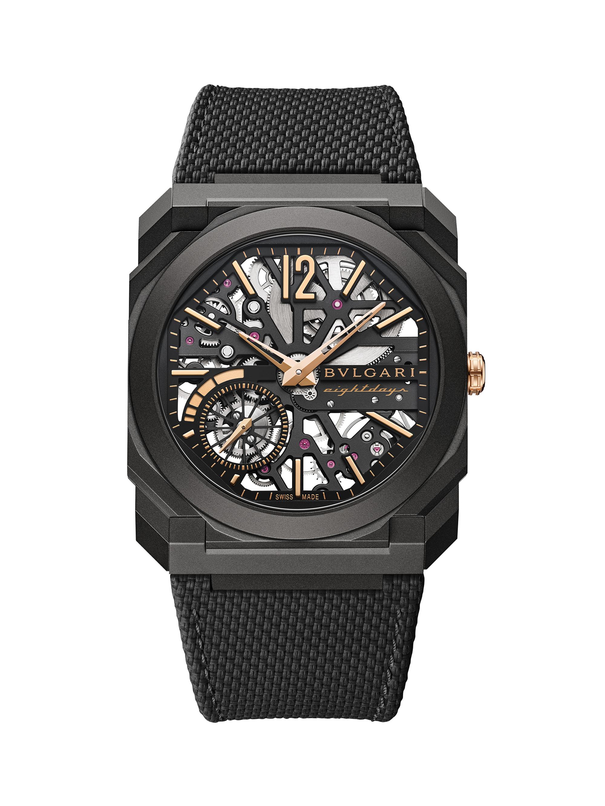 BVLGARI Women's Octo Finissimo Titanium & Rubber Bracelet Watch/40MM - Black