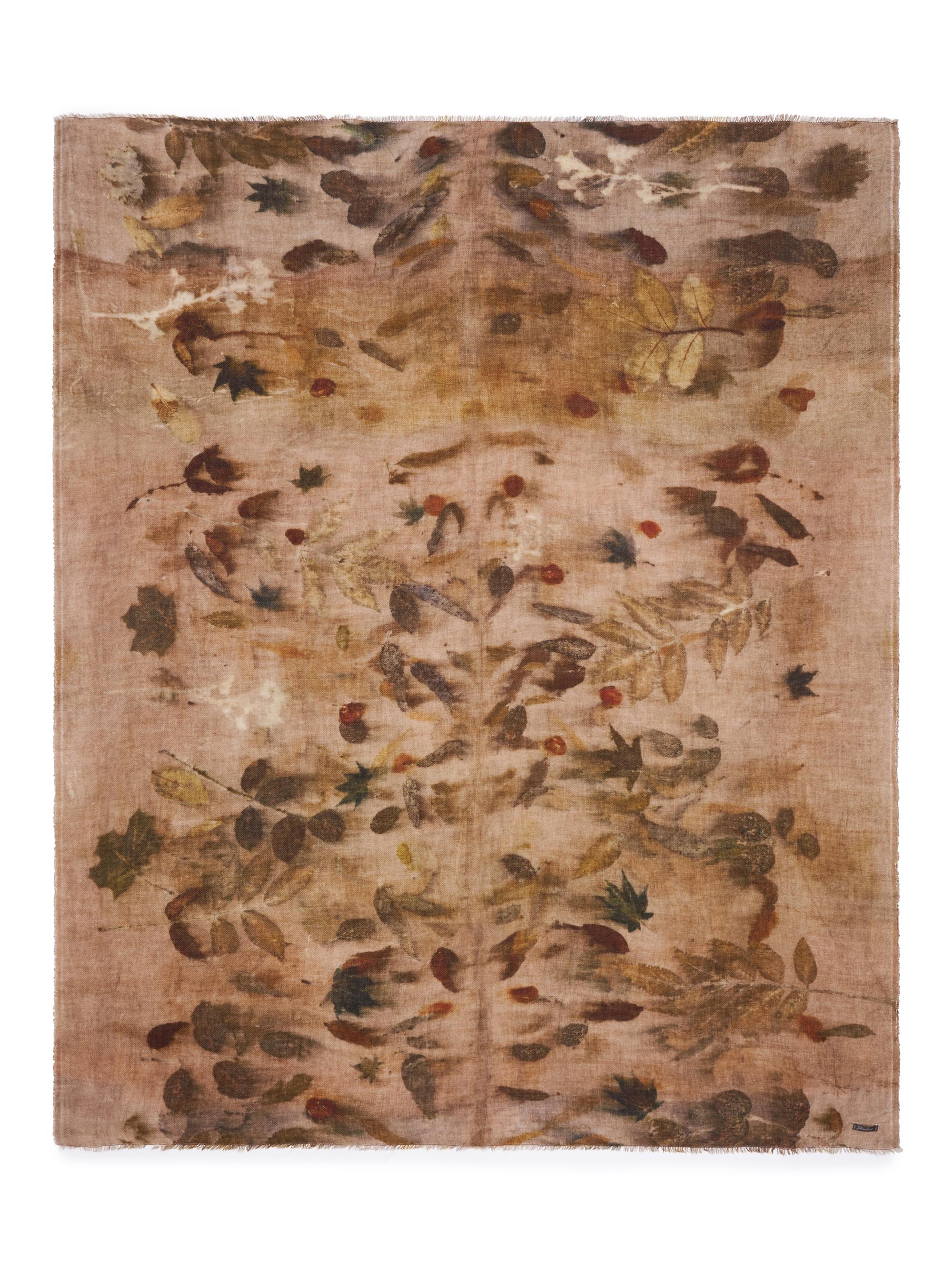 Faliero Sarti Women's Ely Printed Wool-Cashmere Scarf - Beige Green Rust