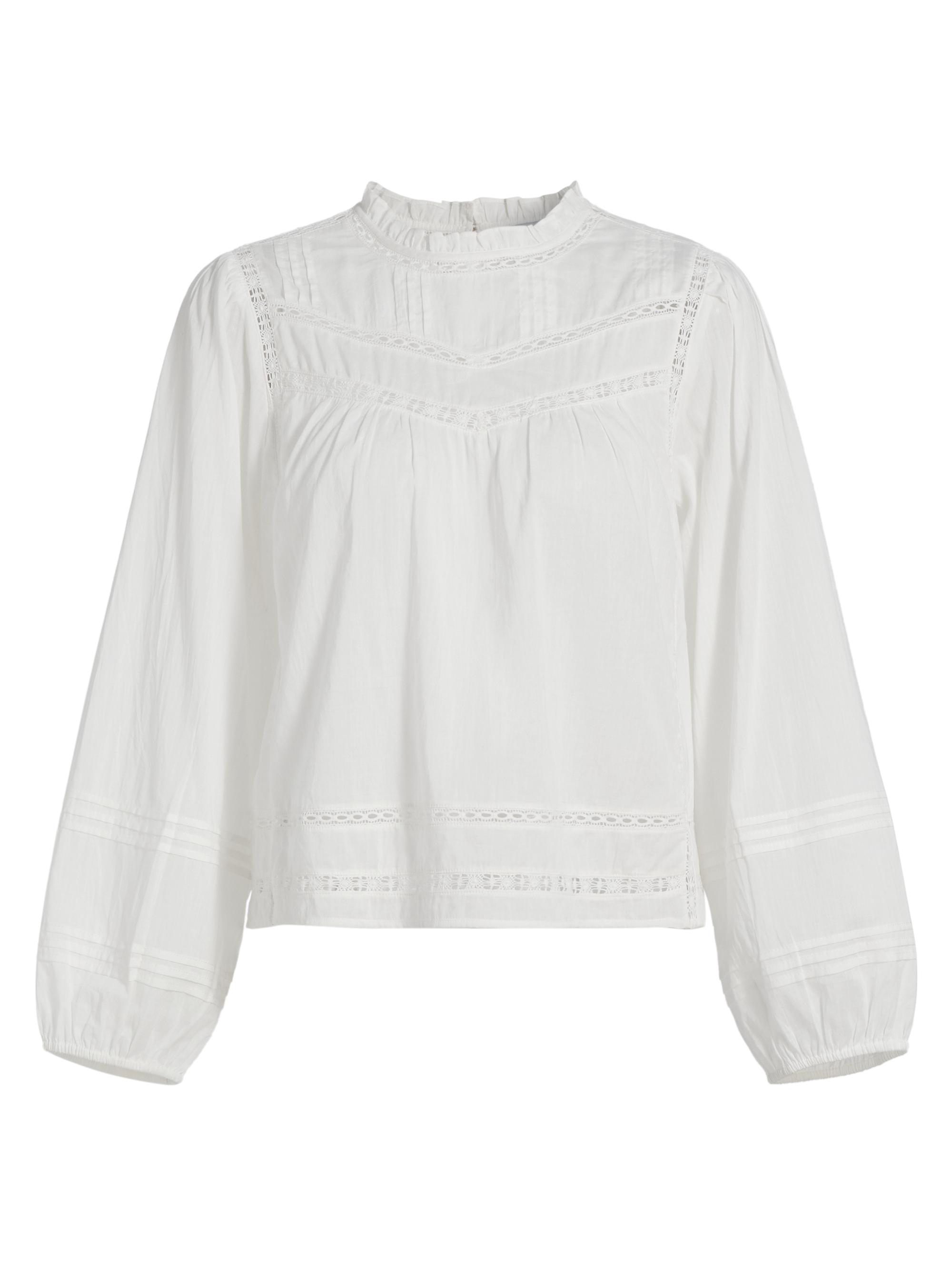 Rails Women's Reyna Ruffled-Collar Cotton Top - White