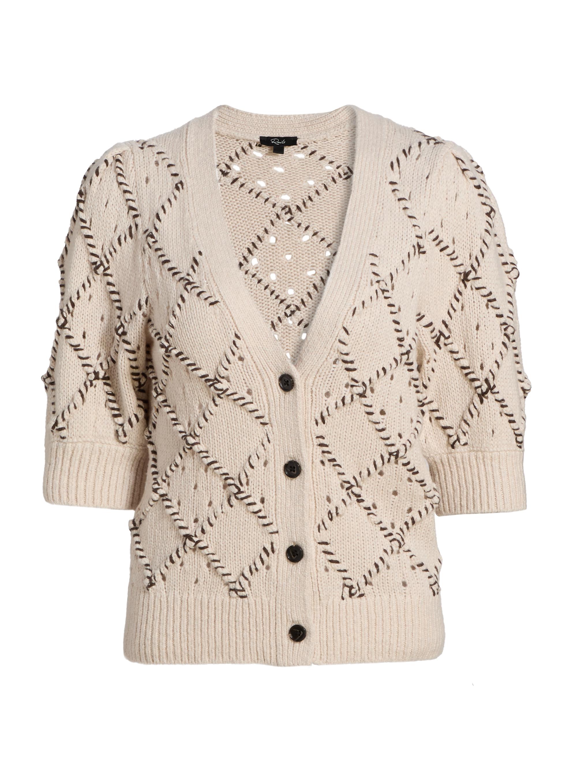 Rails Isla Puff-Sleeve Cardigan | Saks Fifth Avenue