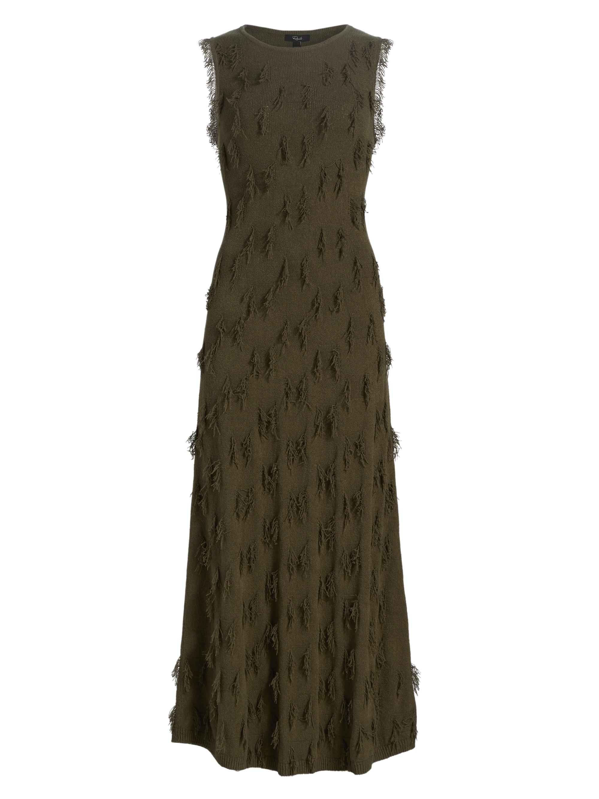 Rails Women's Trivento Fringed Sleeveless Midi-Dress - Olive