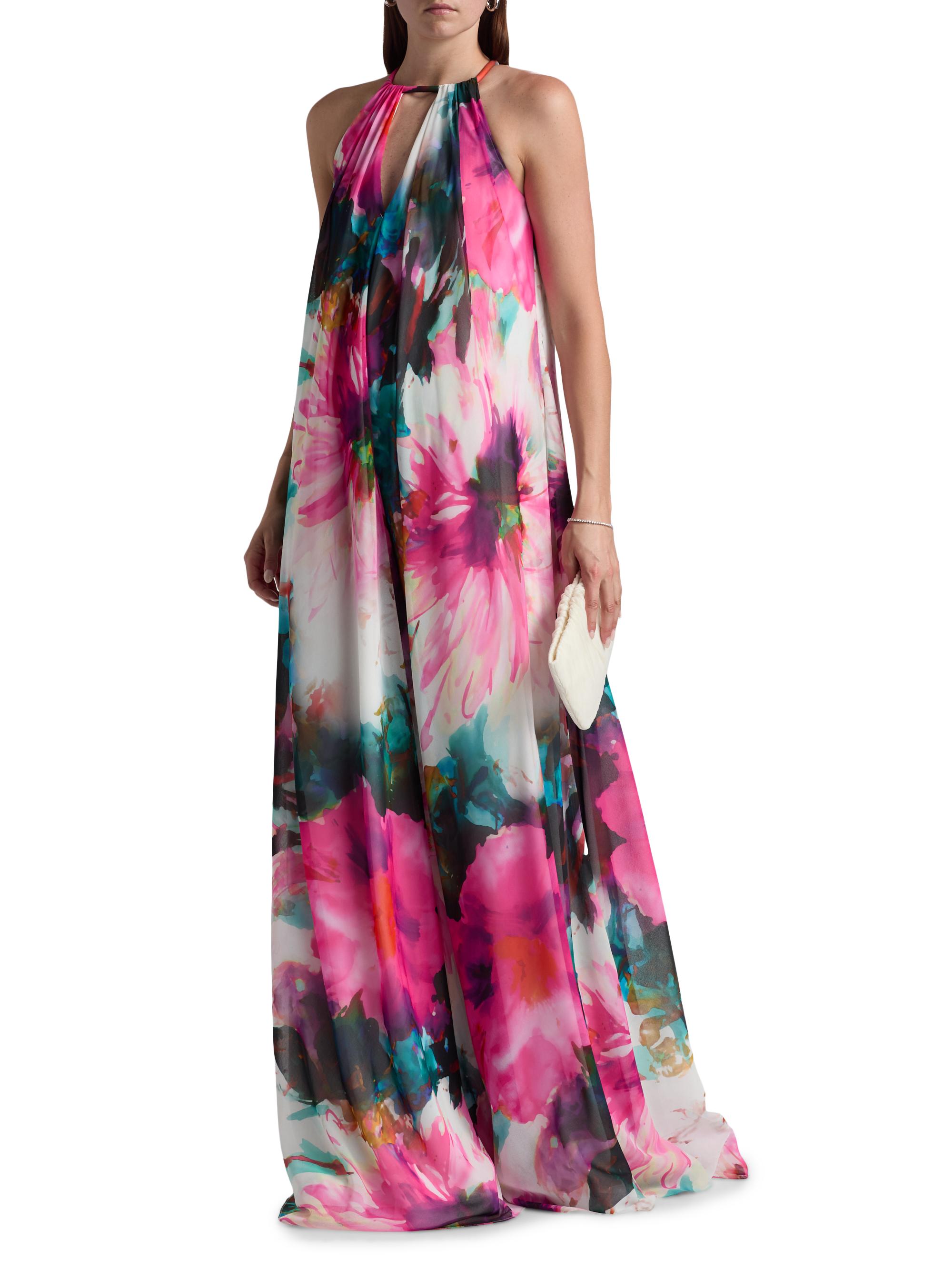beaded trapeze maxi dress with high neck halter Adrianna Papell Women's Beaded Halter Neck Trapeze Ball Gown at CoolSprings  Galleria in Franklin, TN