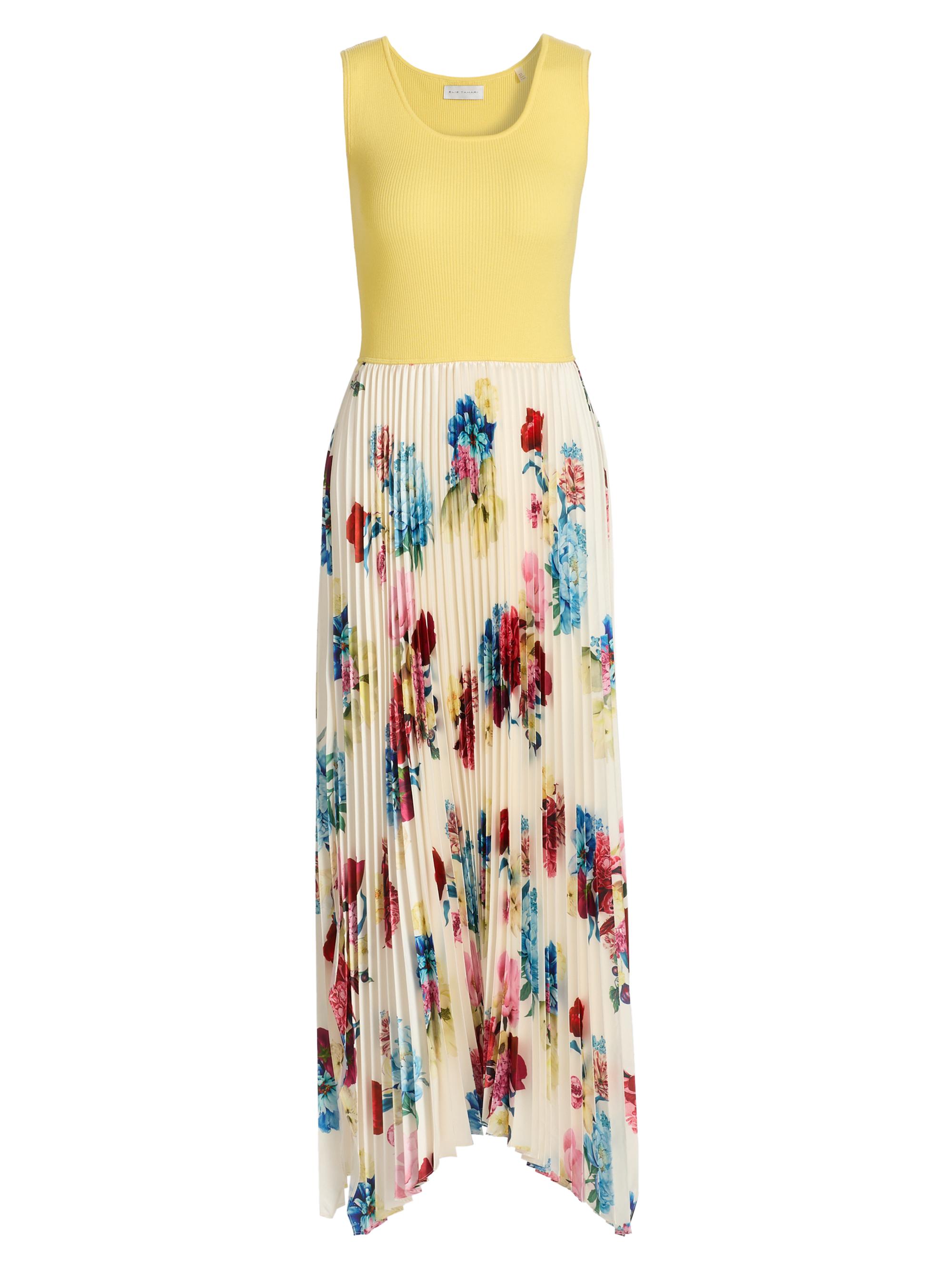 Elie Tahari Women's Mave Mixed-Media Maxi Dress - Regent Floral Print