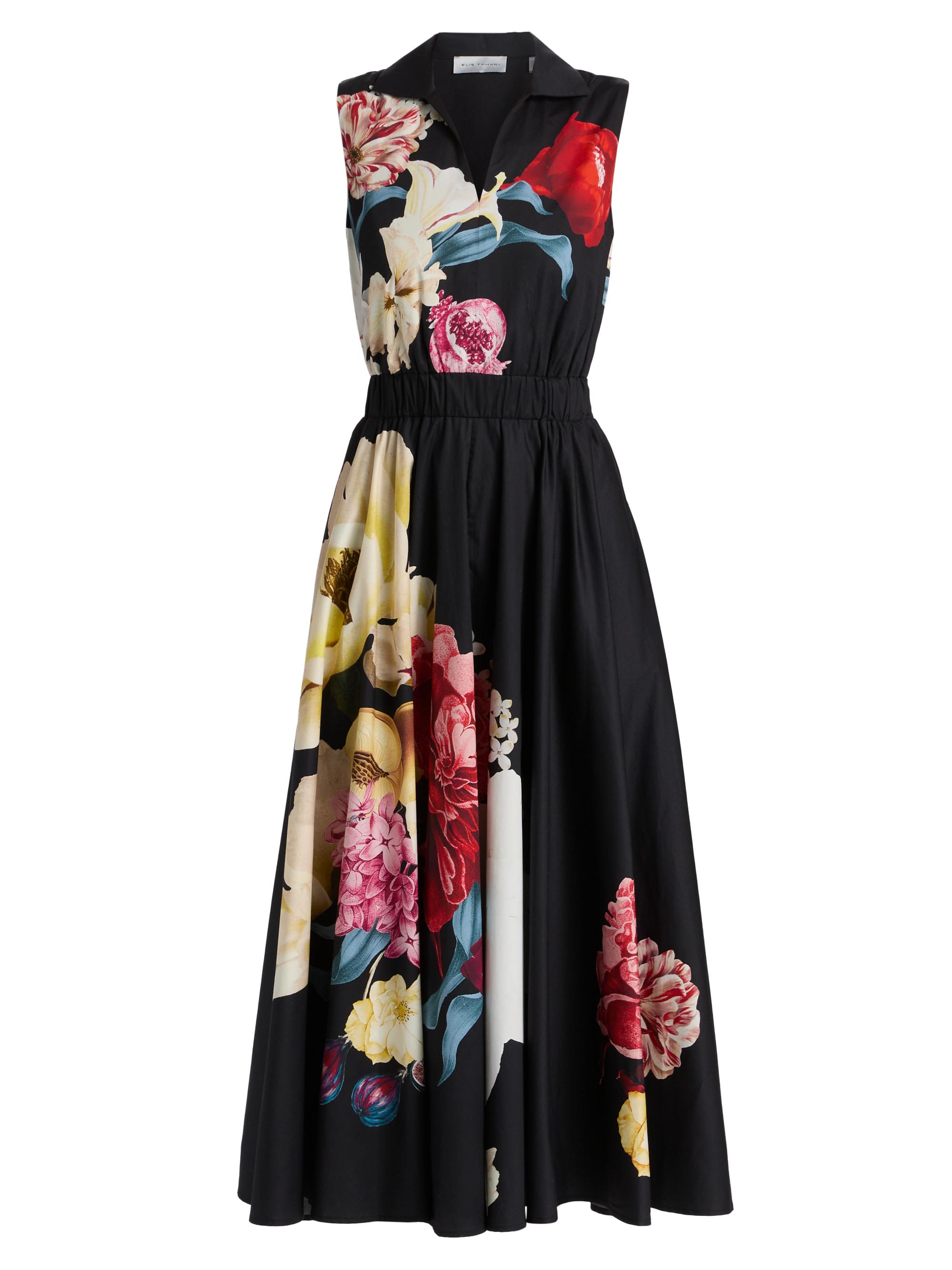 Elie Tahari Women's Athena Floral Cotton Maxi Dress - Regent Floral Print